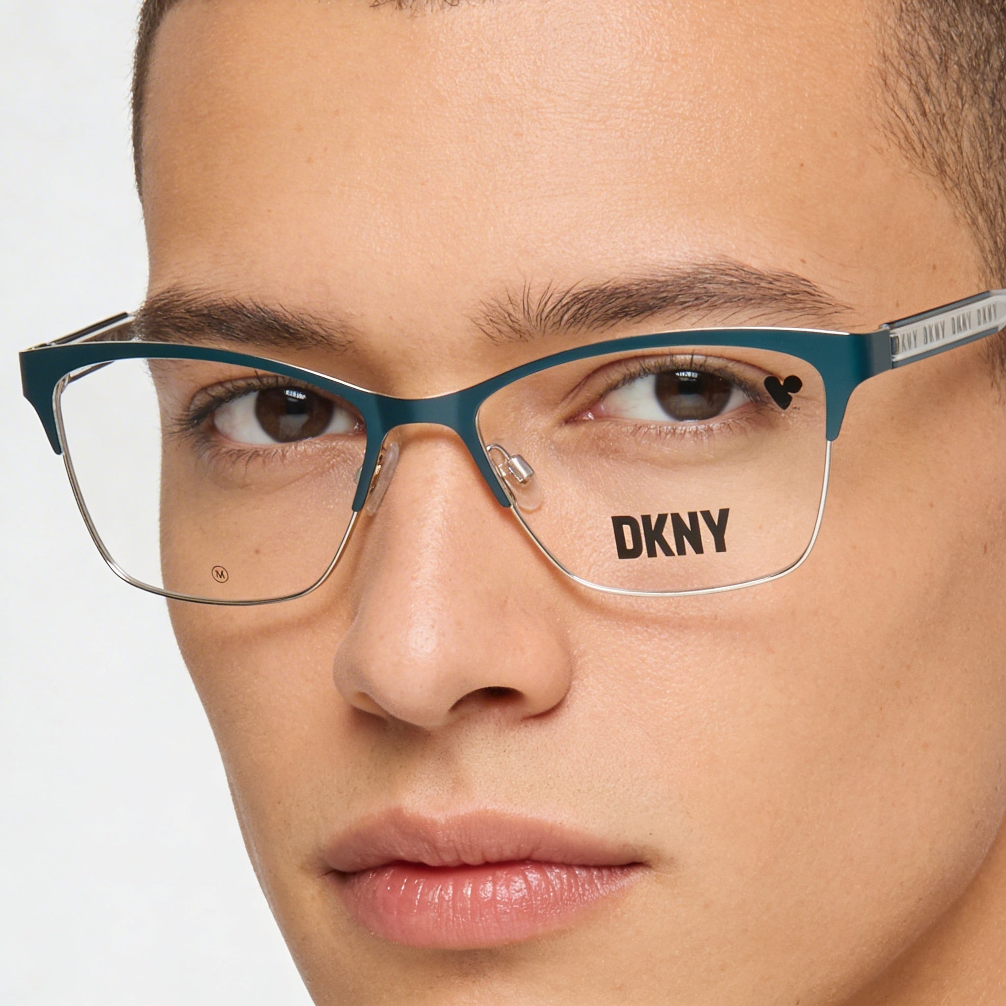 DKNY Dk3008 Unisex Metallo Frame Polycarbonate Lens Teal Silver Non-Polarized Basic UV Protection Sunglasses 53mm, Photo 5