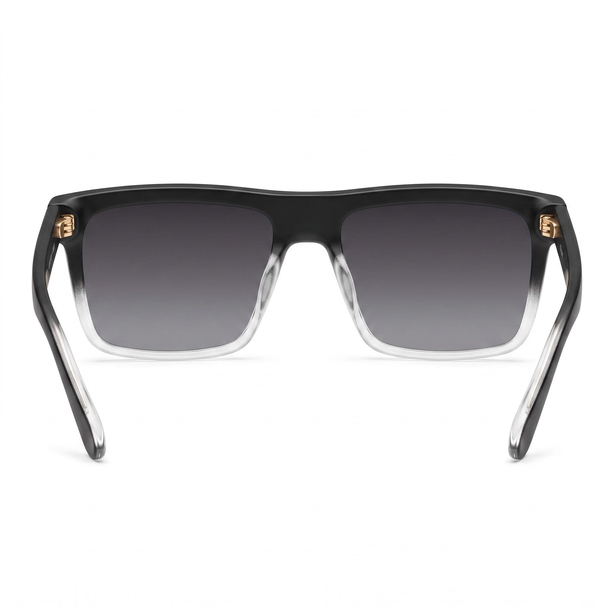 QUAY AUSTRALIA Let It Run Men's Black to Clear Frame Smoke Lens Polarized UV Protection Sunglasses, Photo 4