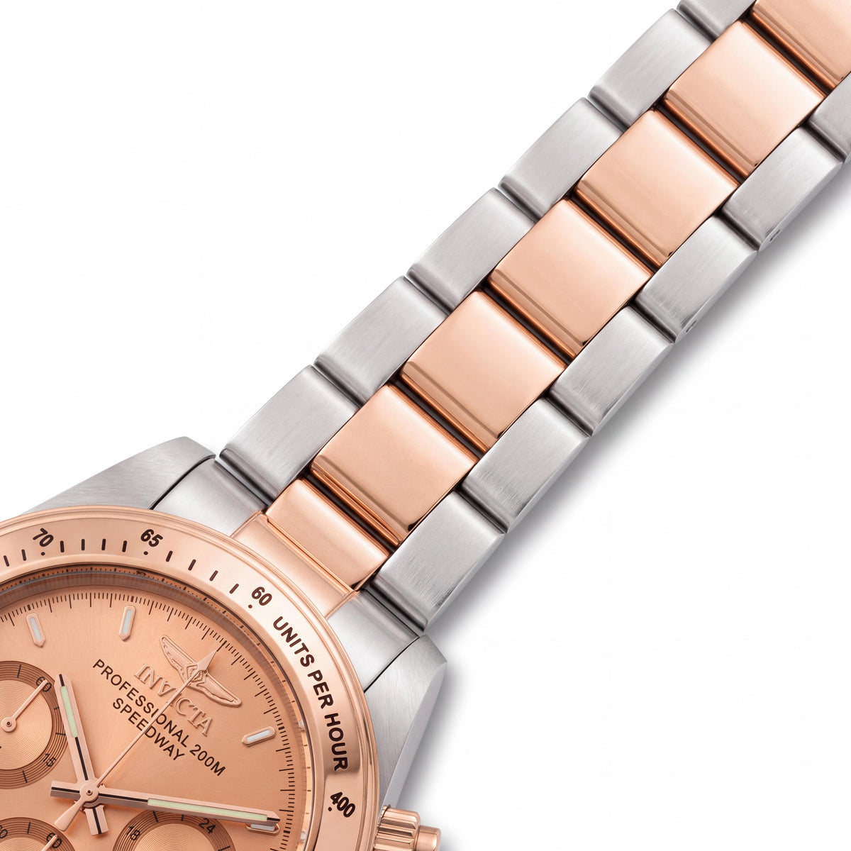 Reloj de cuarzo cronógrafo Invicta de oro rosa y acero inoxidable para mujer, 6933, resistente al agua, 39 mm, Photo 2