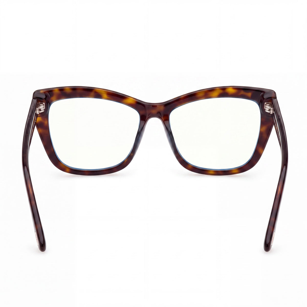 Tom Ford TF5826-B Women's Blue Block Full Rim Cat Eye Plastic Eyeglasses, Dark Havana 55mm, Photo 4