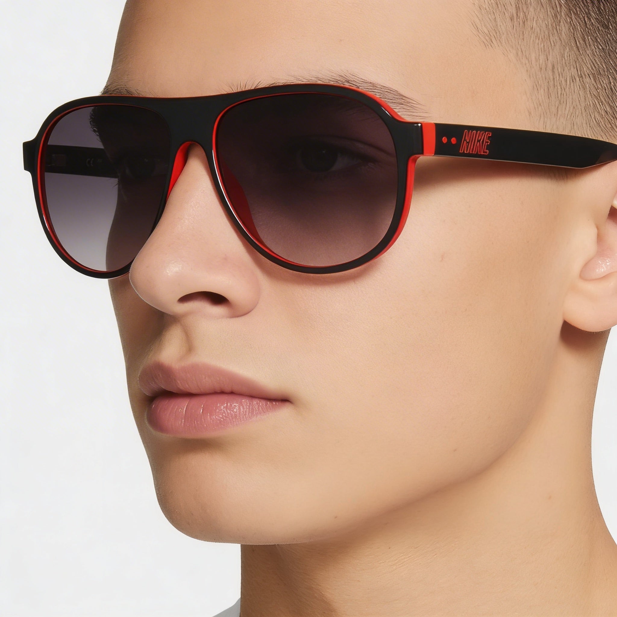 Nike Vintage Icon Unisex Sunglasses, Dark Smoke Grey Gradient Plastic Frame, Smoke Gradient Lenses, UV Protected 59mm, Photo 4