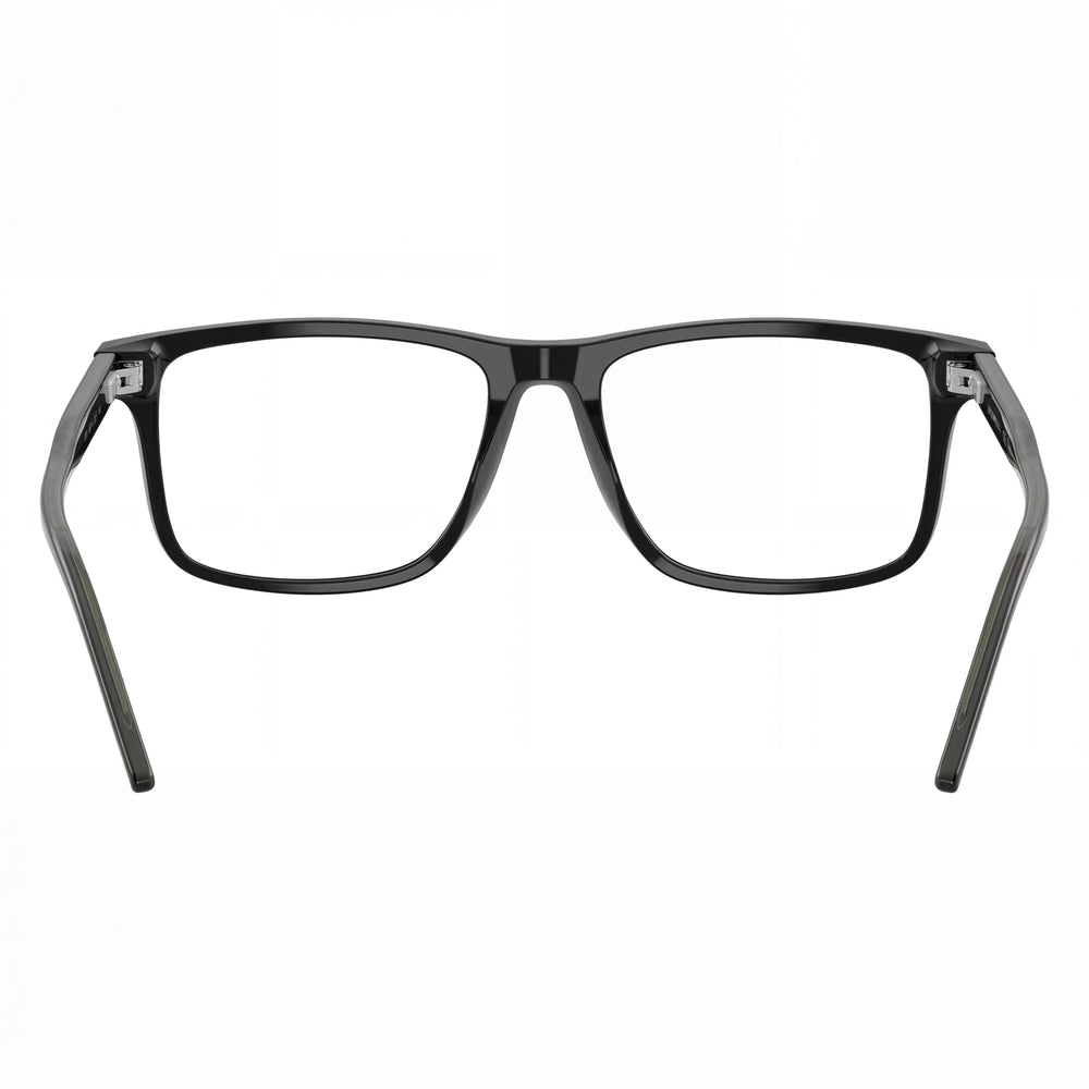 Emporio Armani Ea3257 Men's Plastic Square Shiny Black Frame Prescription Ready 55mm Eyeglasses