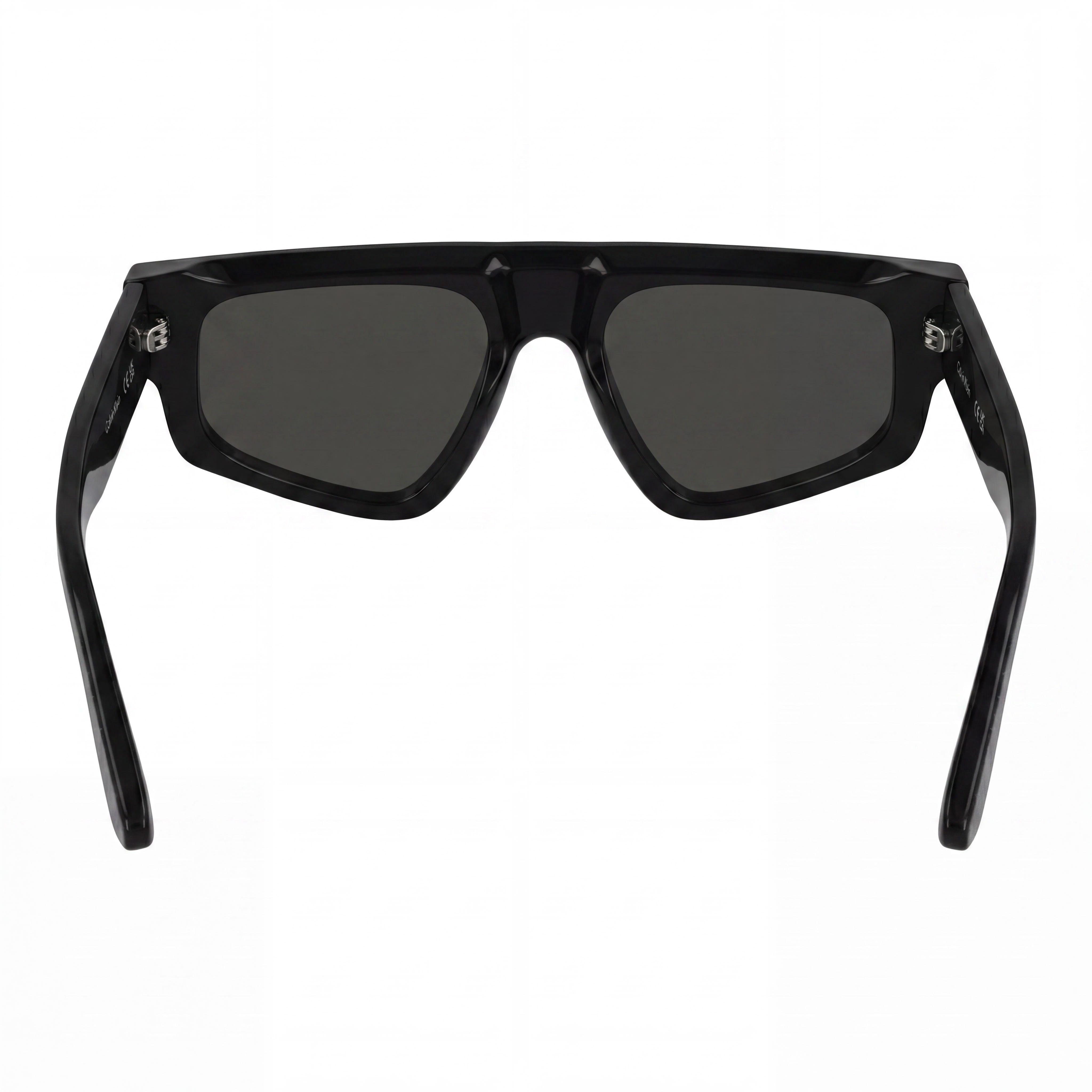 Calvin Klein Ck25539s Gafas de Sol Unisex con Montura de Plástico Negro, Lentes Ahumadas Sólidas, Protección UV, No Polarizadas 54mm, Photo 3