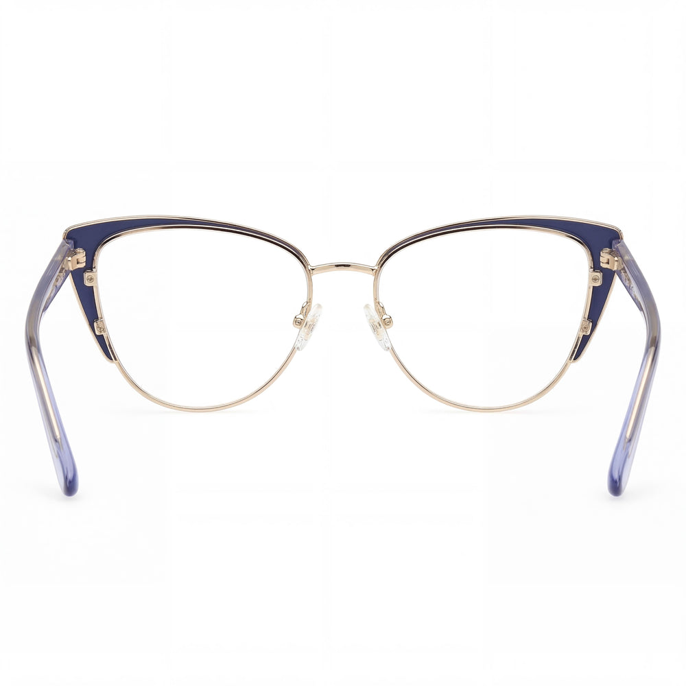 Guess Gu50121 Matte Blue, Shiny Blue Cat Eye Eyeglasses for Women