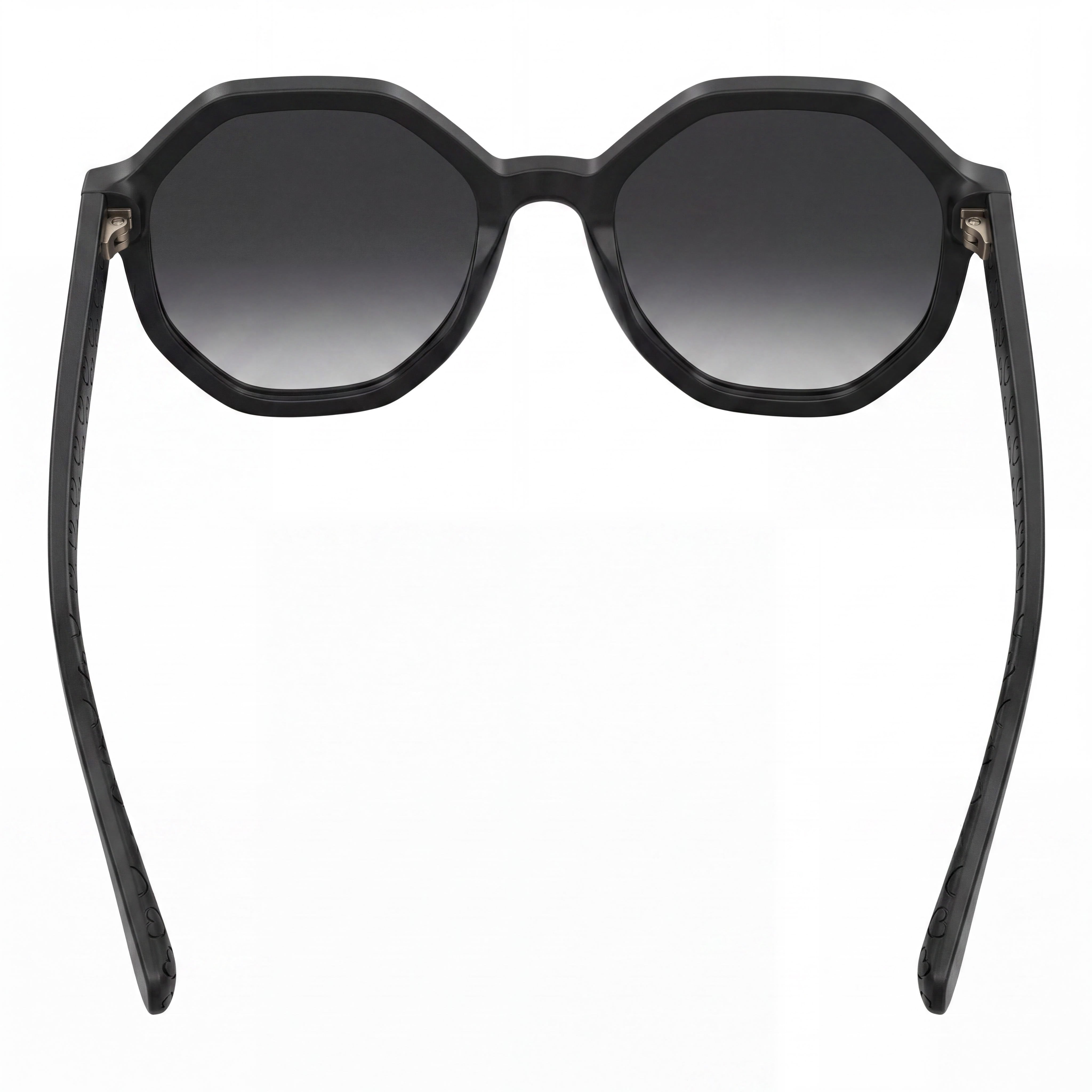 Gafas de Sol Love Moschino Casual para Mujer, Armazón Negro, Lente Oscura Degradada, Protección UV, No Polarizadas, 52mm, Photo 4