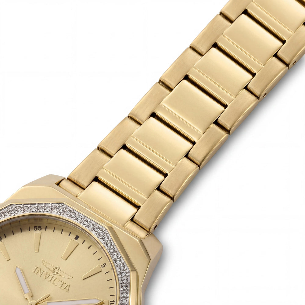 Invicta Speedway 49108 Unisex Quartz Stainless Steel Bracelet Watch, Gold Dial, 42mm Case, 3 ATM Water Resistant
