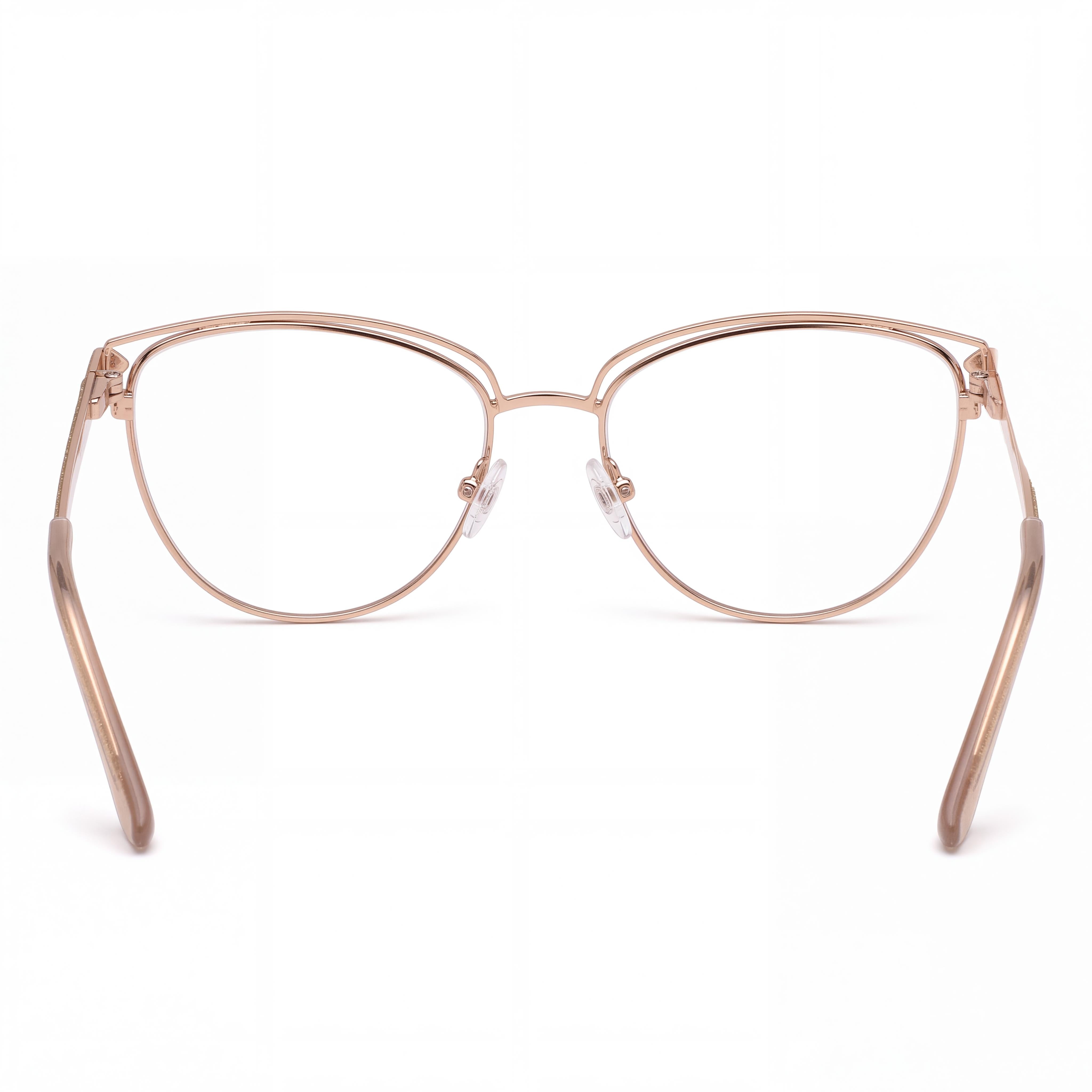 GUESS Gu2685 Women's Cat Eye Sunglasses with Shiny Rose Gold Metal Frame and Shiny Rose Gold Lenses 53mm, Photo 4