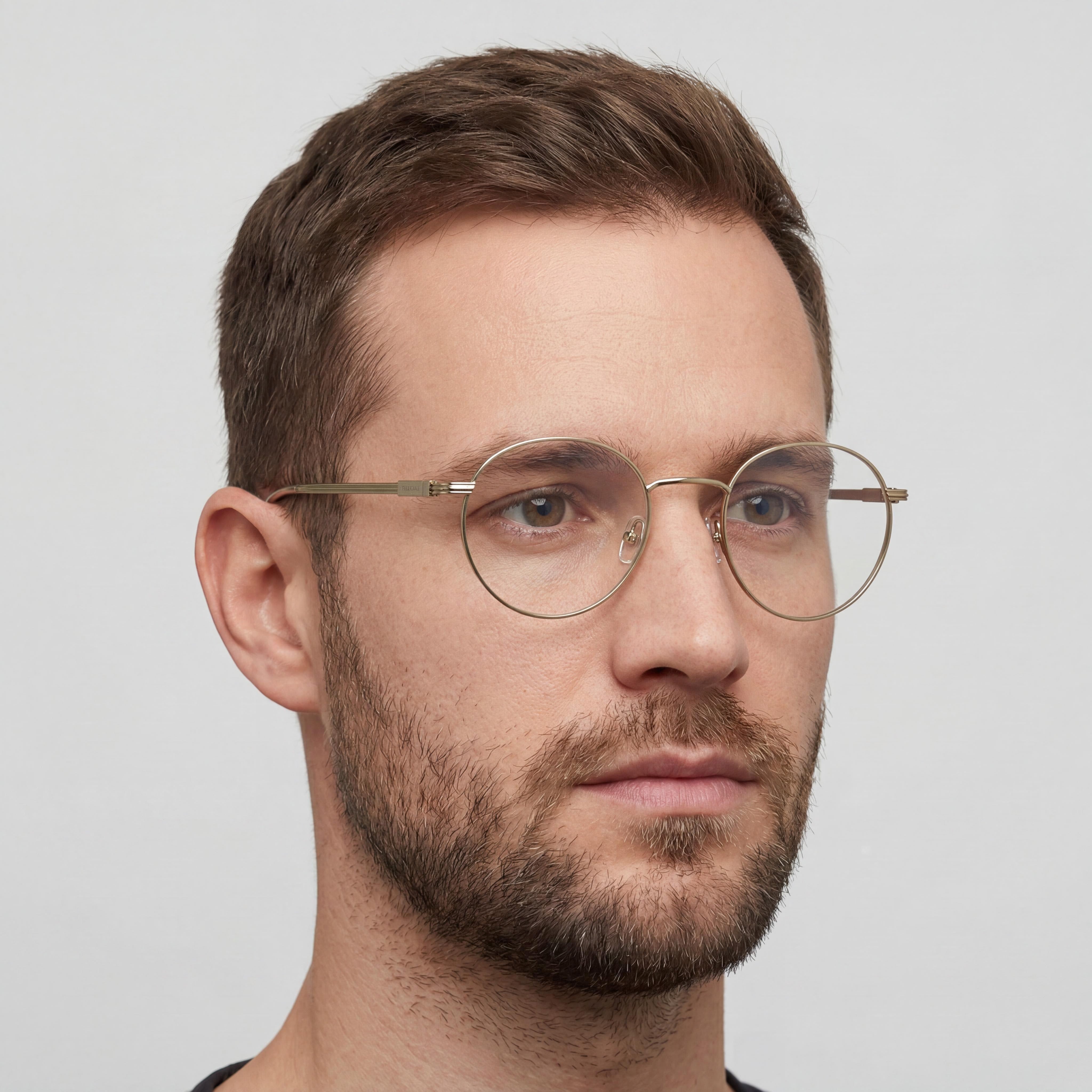 Gafas Salvatore Ferragamo para hombre Sf2229 de metal con montura multicolor, lentes doradas y protección UV, 50 mm, Photo 4