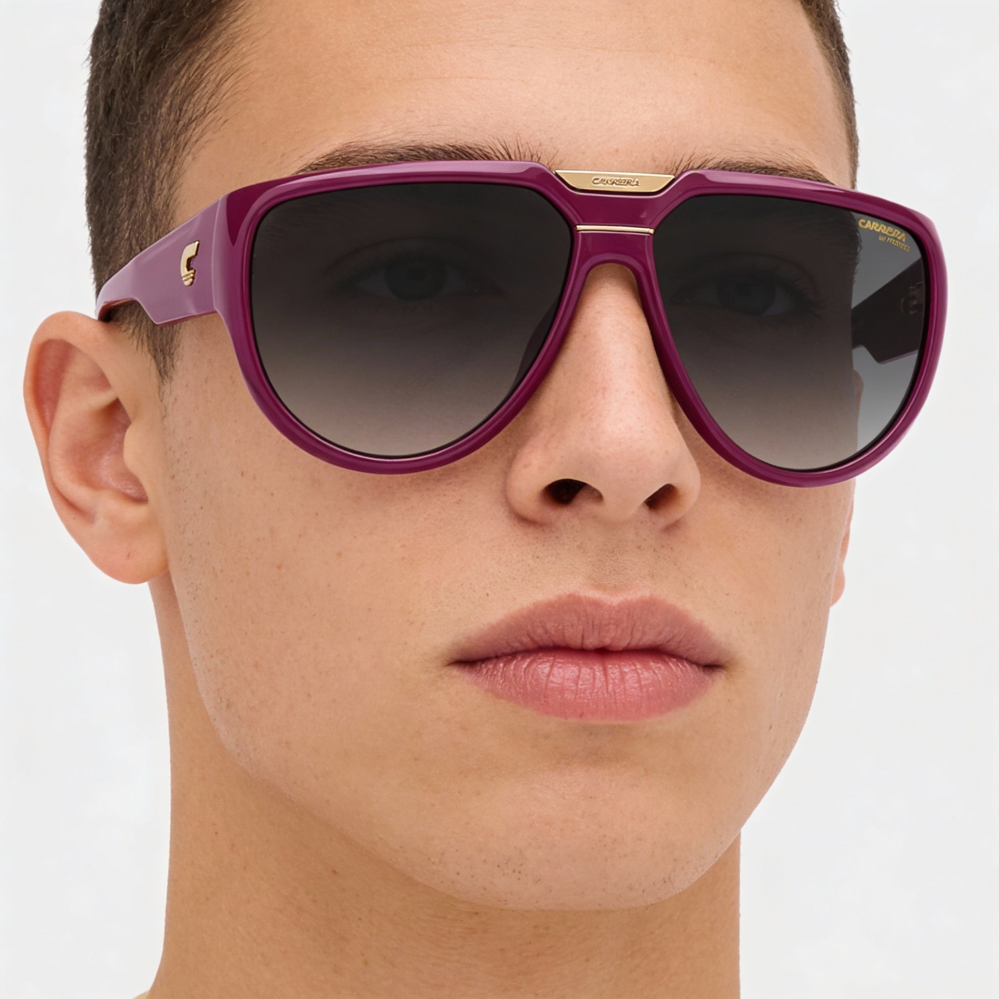 Carrera Contemporary Unisex Polyamide Frame UV Protected Sunglasses Violet Grey Shaded 62mm, Photo 5