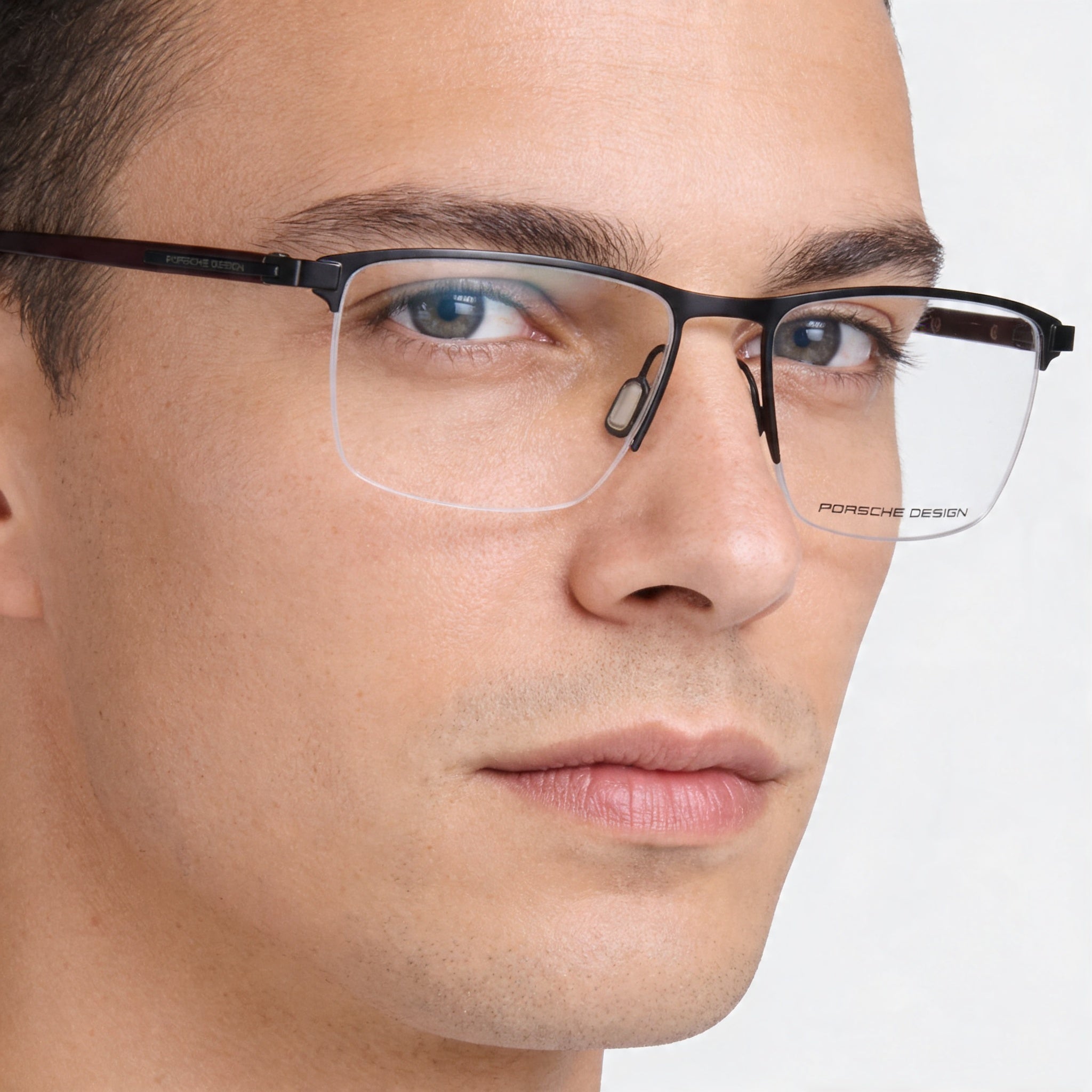 Porsche Design Modern P8371 Eyeglasses for Men with Black Plastic Frame, 54mm Lens Width, Photo 4