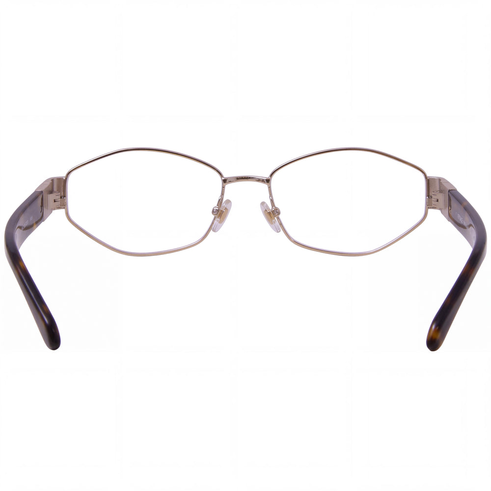 Gafas ópticas Versace Classic para mujer, montura de metal dorado pálido, lente de 53 mm, puente de 16 mm, patilla de 140 mm