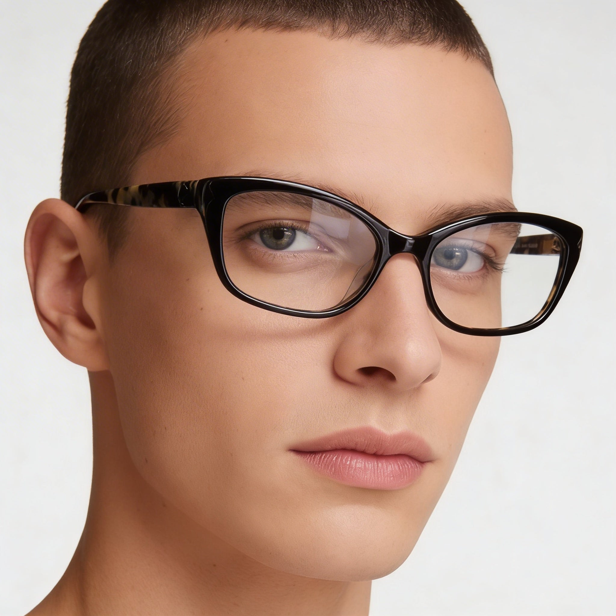 Gafas Kate Spade New York Modern Cat Eye de Acetato, Negro Blanco Habana, Unisex 51mm, Photo 5