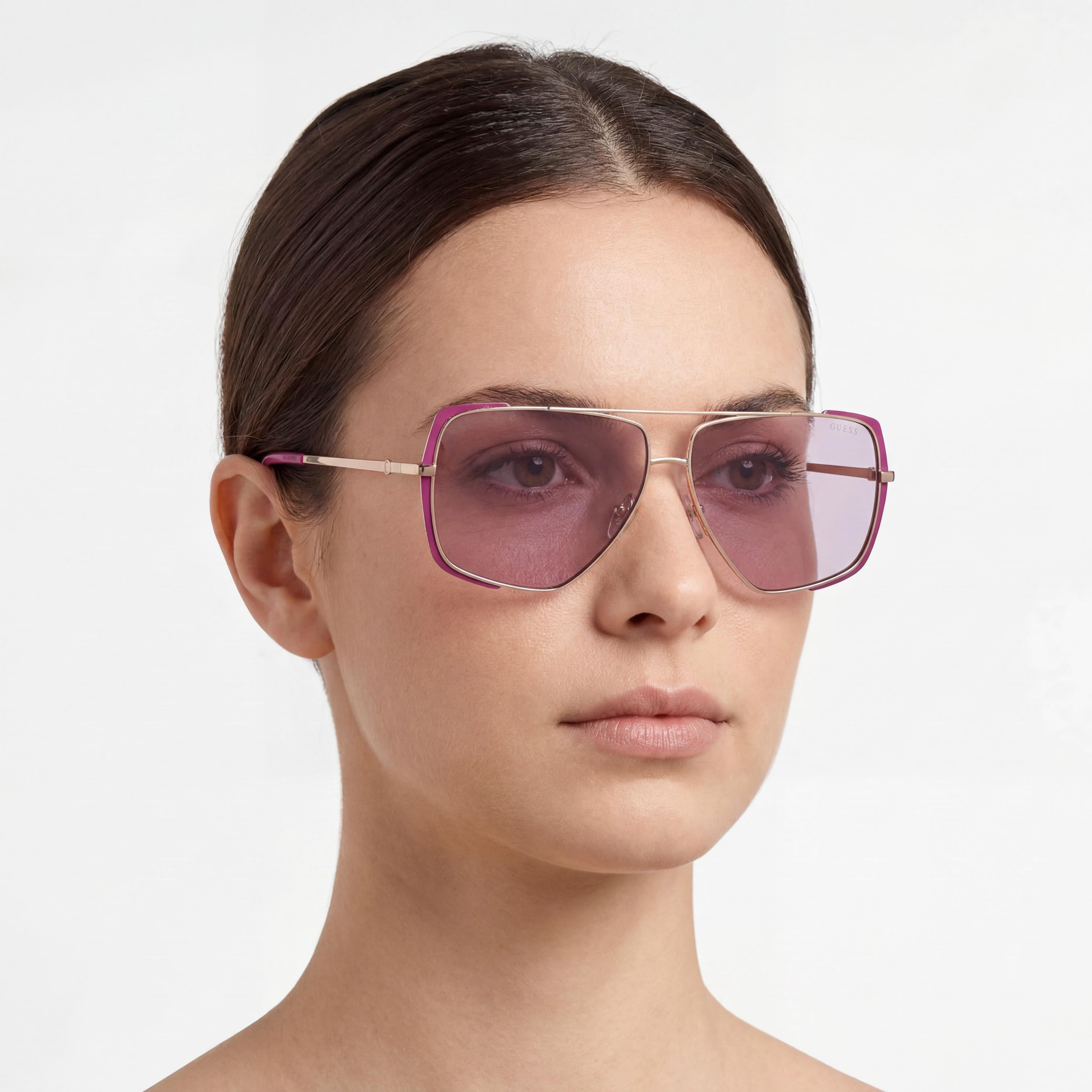 GUESS Casual Collection GU00220 Women's Metal Sunglasses Matte Violet UV 400 Protection 62-12-140, Photo 5