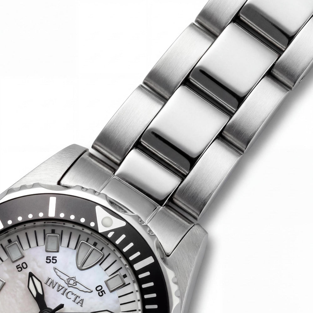 Invicta Pro Diver 2958 Unisex Stainless Steel 30mm White Mother of Pearl Luminous Quartz Watch 100M WR