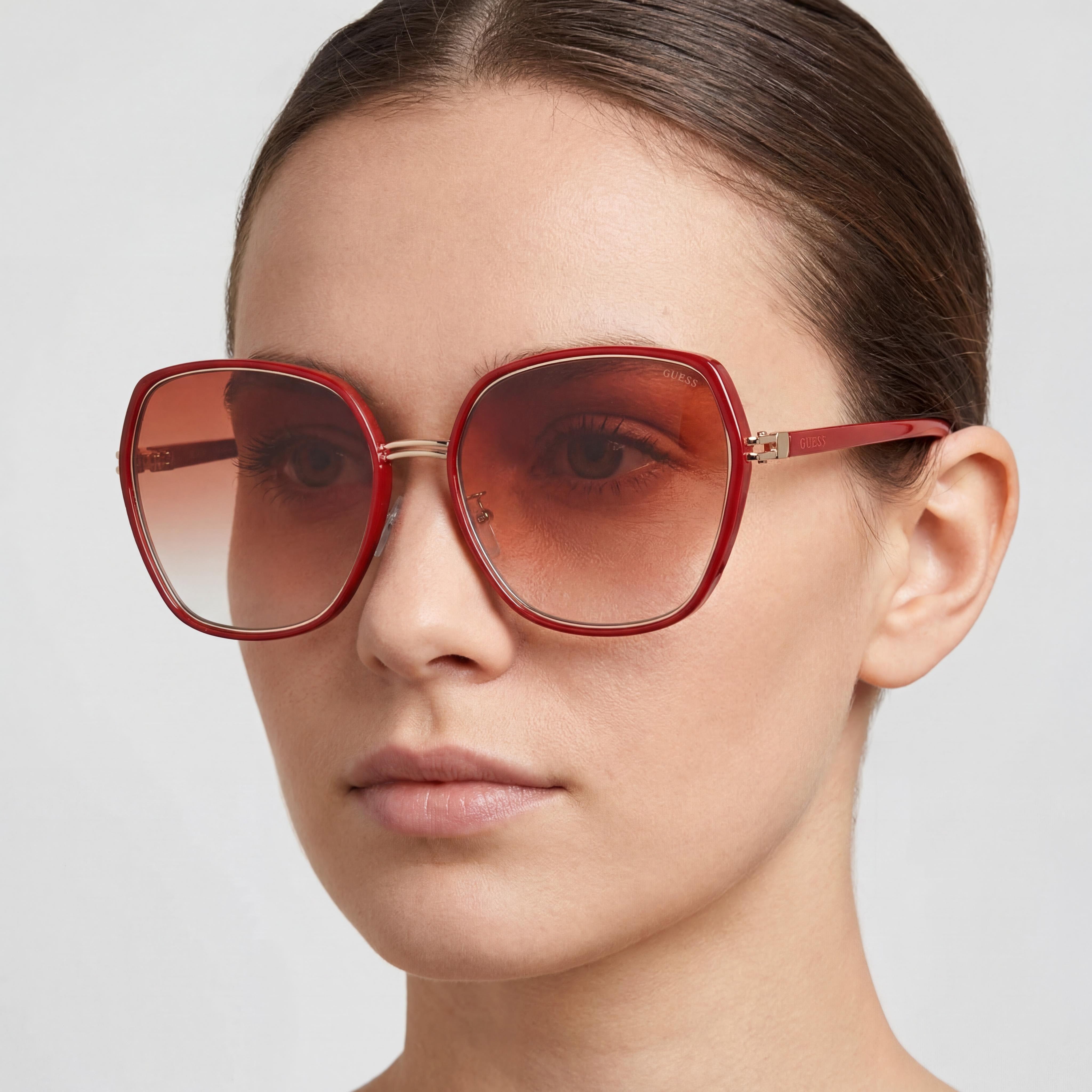 GUESS Women's Multicoloured Plastic Sunglasses 100% UV Protection Brown Lens 59-17-145mm, Photo 5