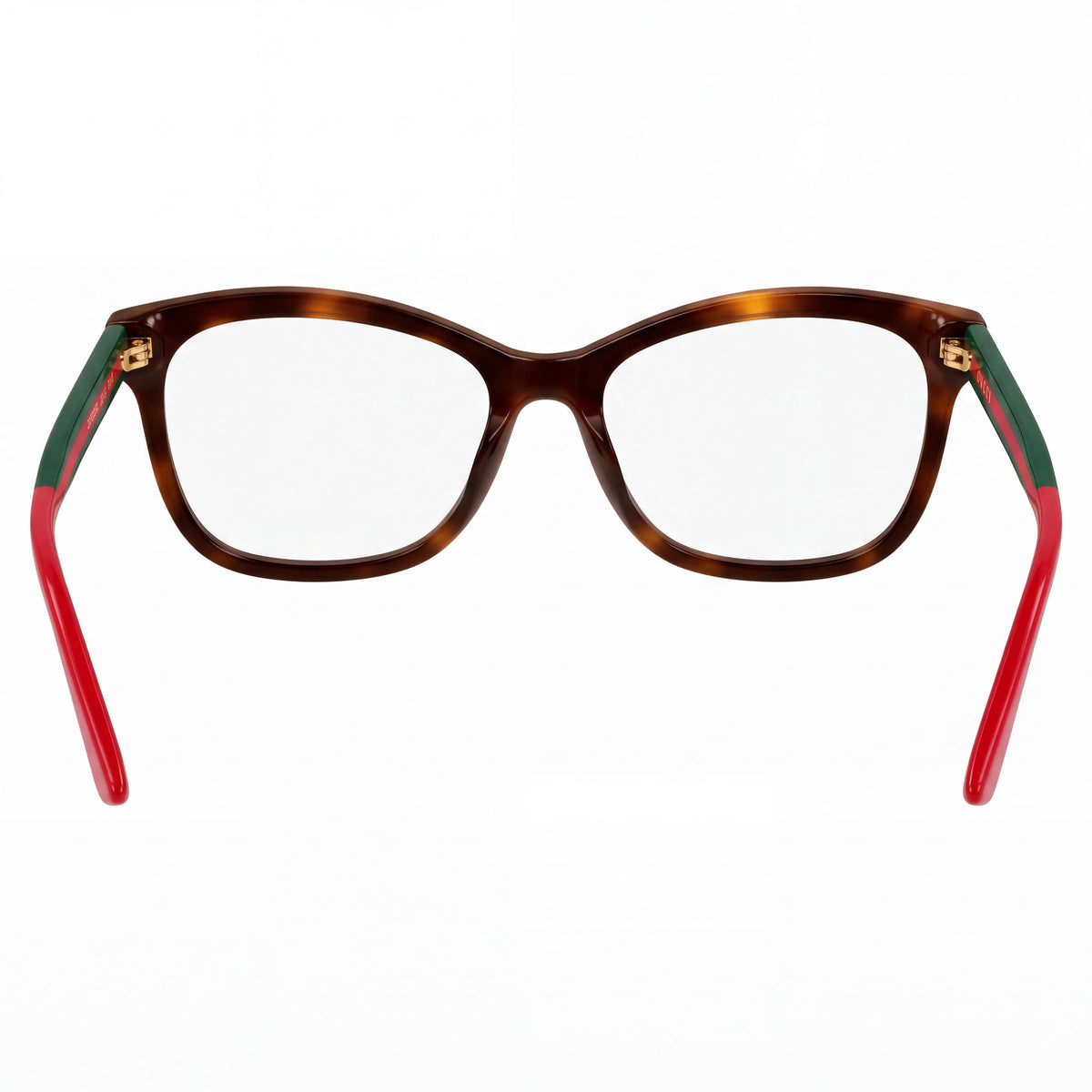 Gucci 2117o-002 Unisex Classic Acetate Eyeglasses Havana Transparent Green Multicolor Lens 54-17-145mm, Photo 4