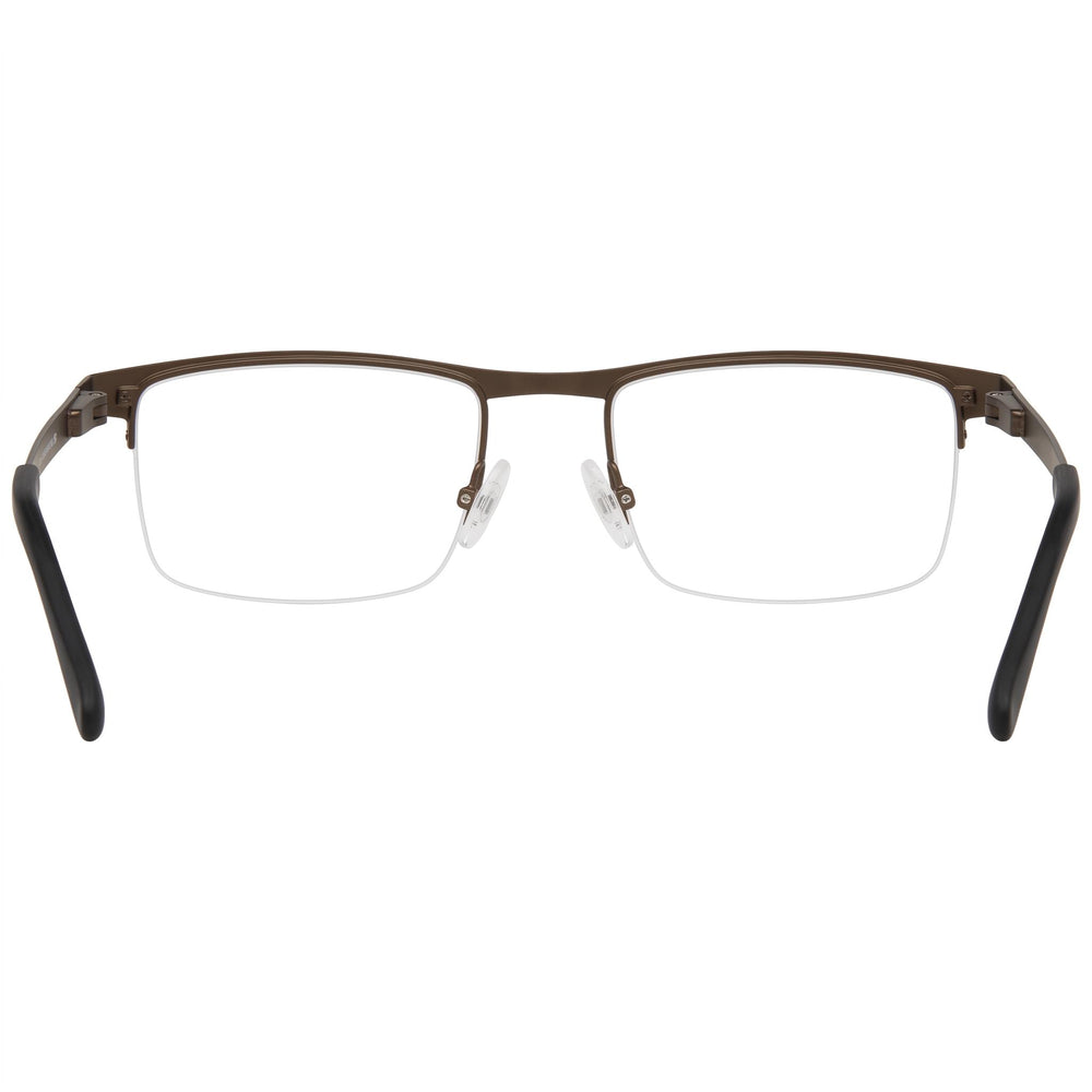 Gafas Chesterfield Ch 113xl para hombre con montura metálica marrón y lentes transparentes, tamaño 55-19-150