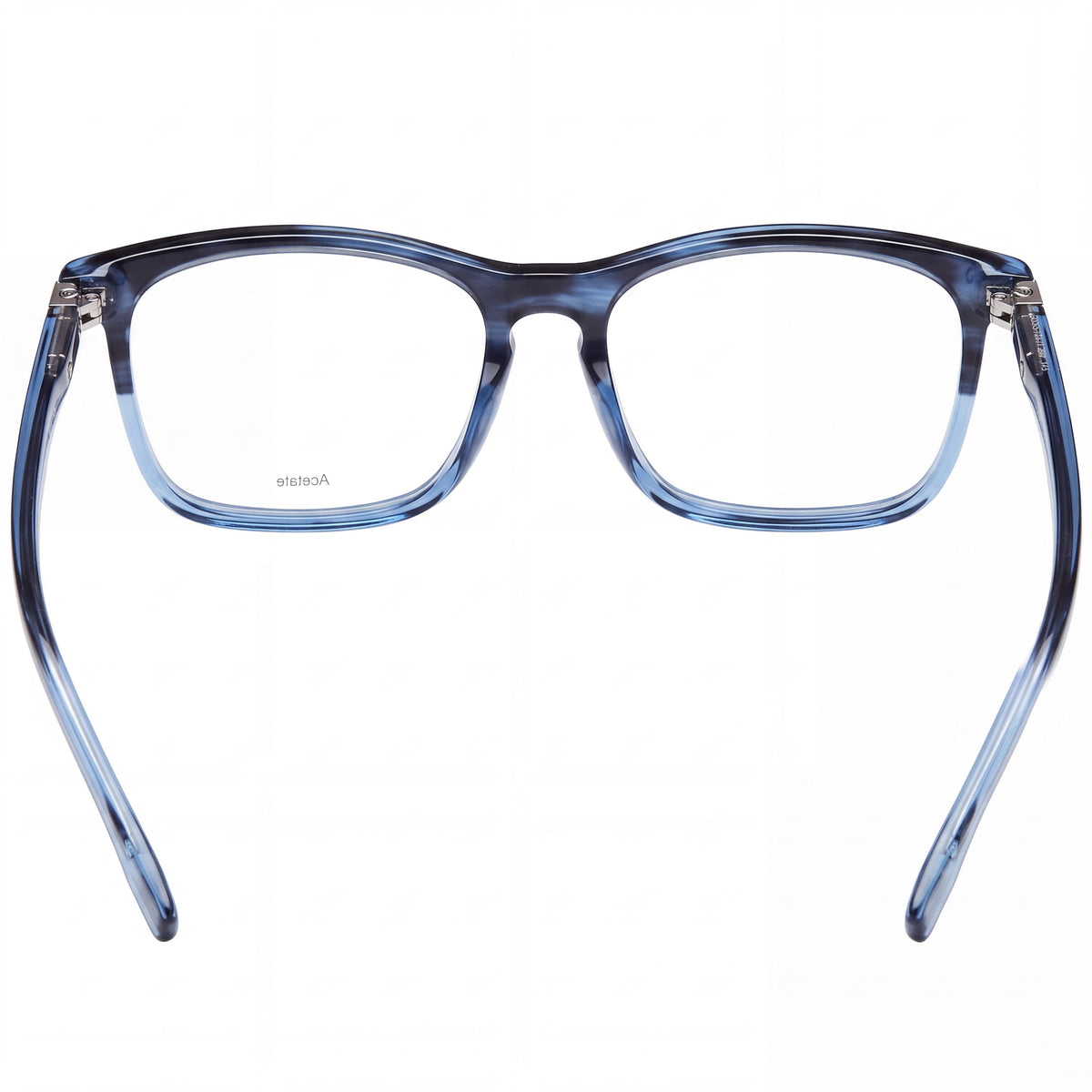 Hugo Boss Modern Collection Men's Eyeglasses with Blue Havana Acetate Frame, Full Rim Square Design, Size 55, Photo 3