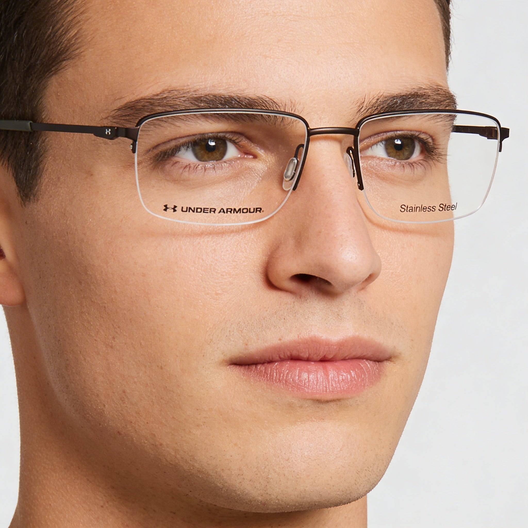 Under Armour Ua 5016/G Gafas de hombre de metal marrón sin lentes de demostración marrones 58 mm, Photo 3