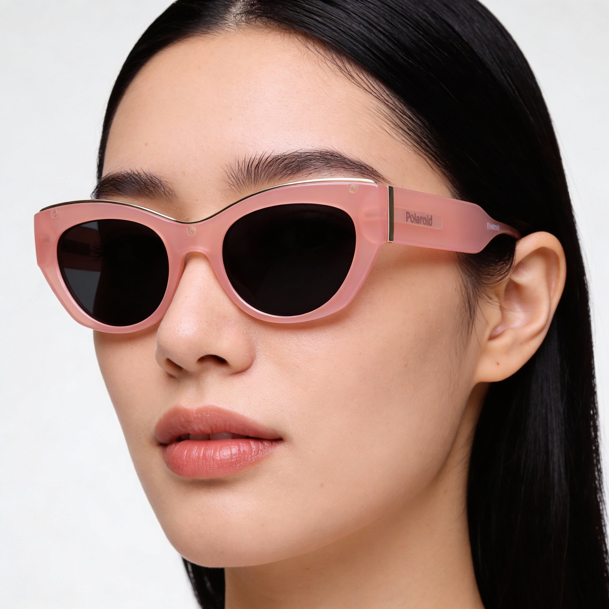 Polaroid Women's PLD 6199/S/X Cat Eye Pink Polycarbonate Grey Polarized Sunglasses 100% UV Protection 50mm, Photo 5