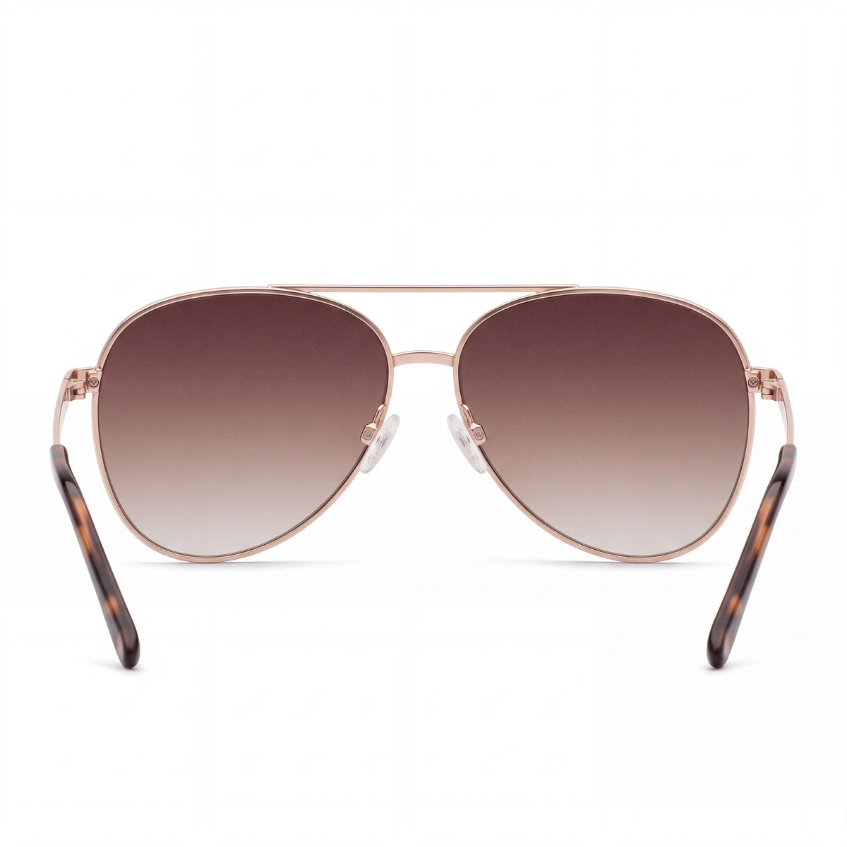 QUAY AUSTRALIA VIVIENNE Unisex Classic Gold Brown Plastic Sunglasses with Brown Gradient Non-Polarized UV Protection Lenses 60mm, Photo 3