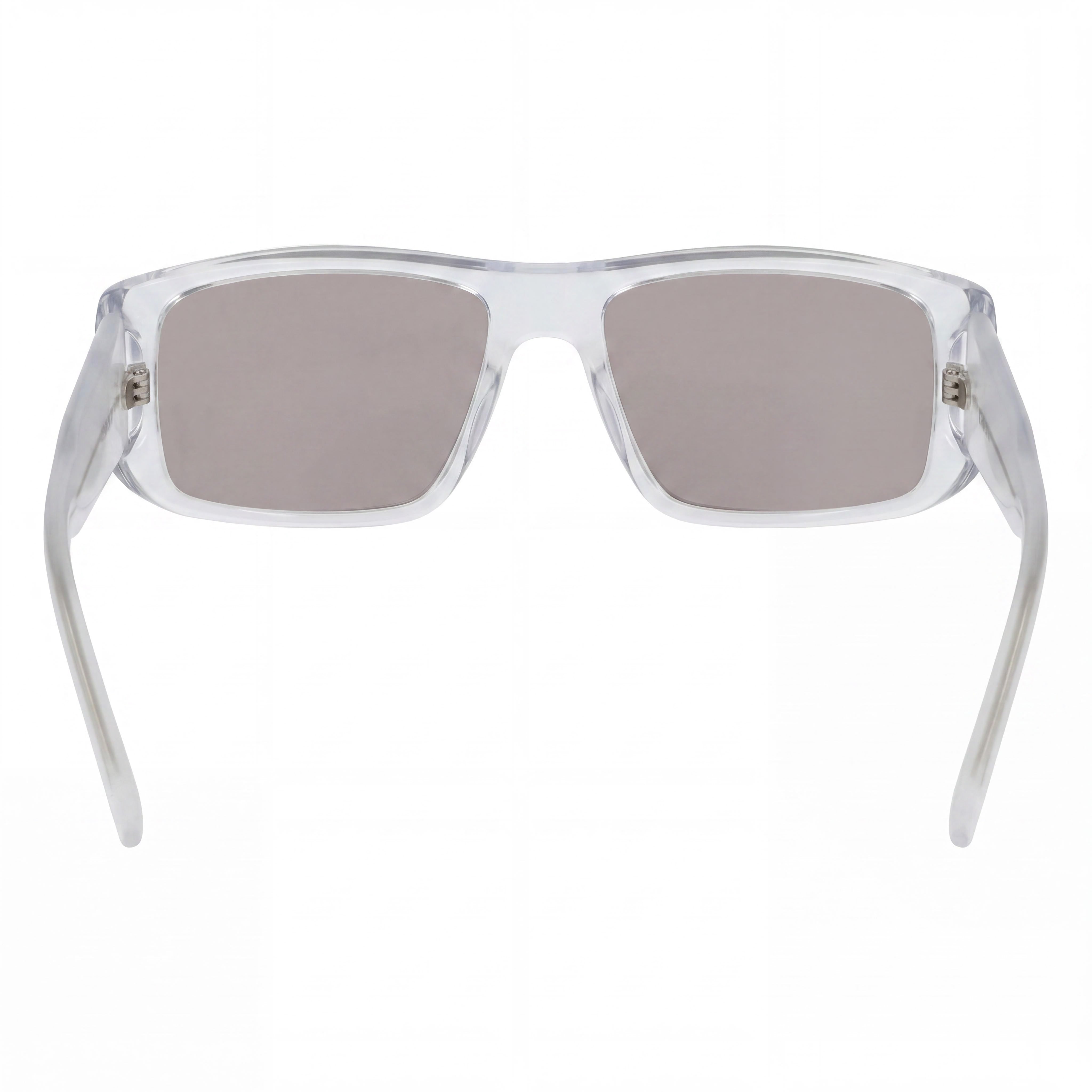 DKNY Dk555s Women's Crystal Clear Plastic Frame Non-Polarized UV Protected Smoke Gunmetal Flash Lenses 57mm, Photo 4