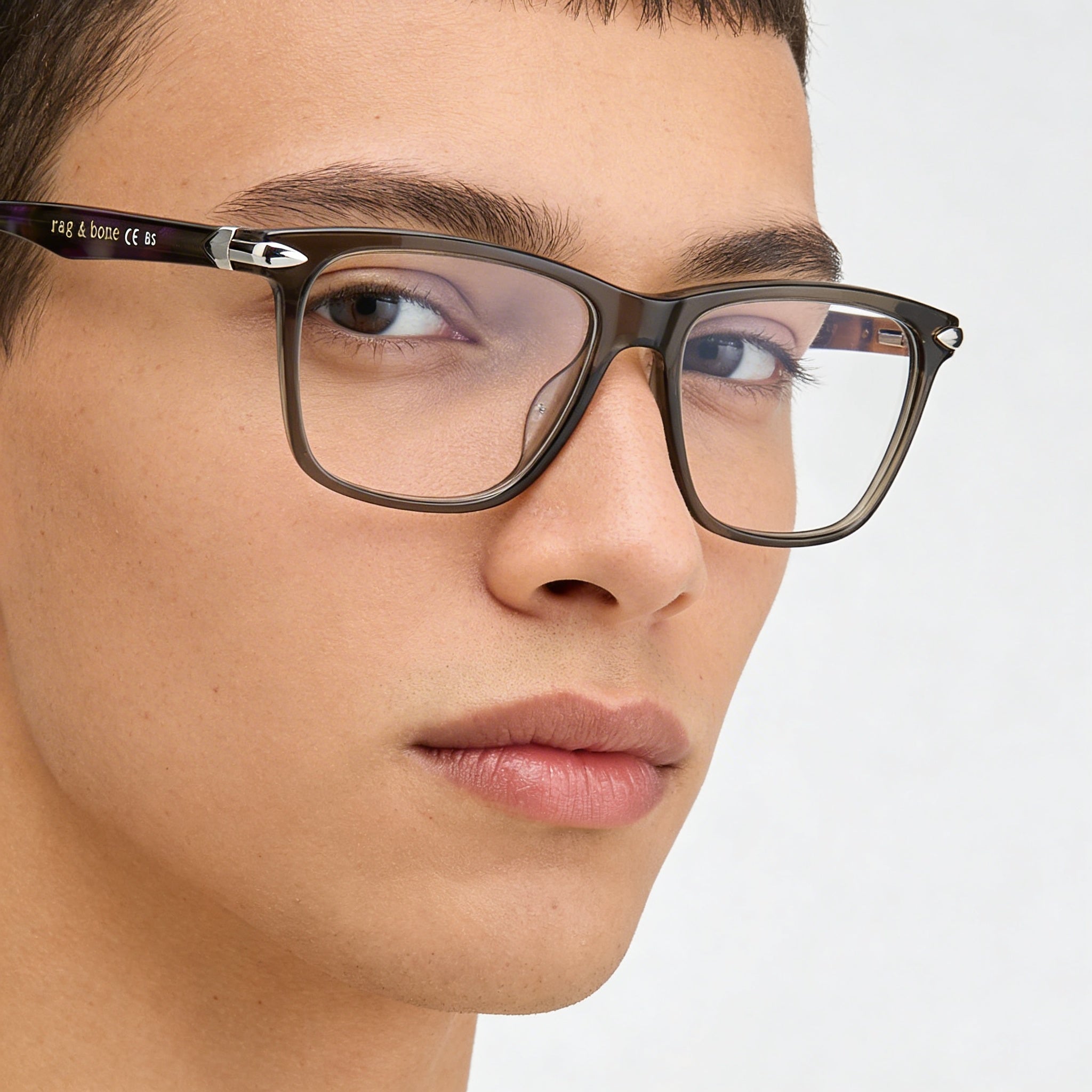rag & bone Modern Unisex Acetate Frame Light Adaptive Lenses Dark Green Light Eyeglasses 51-16-140, Photo 5