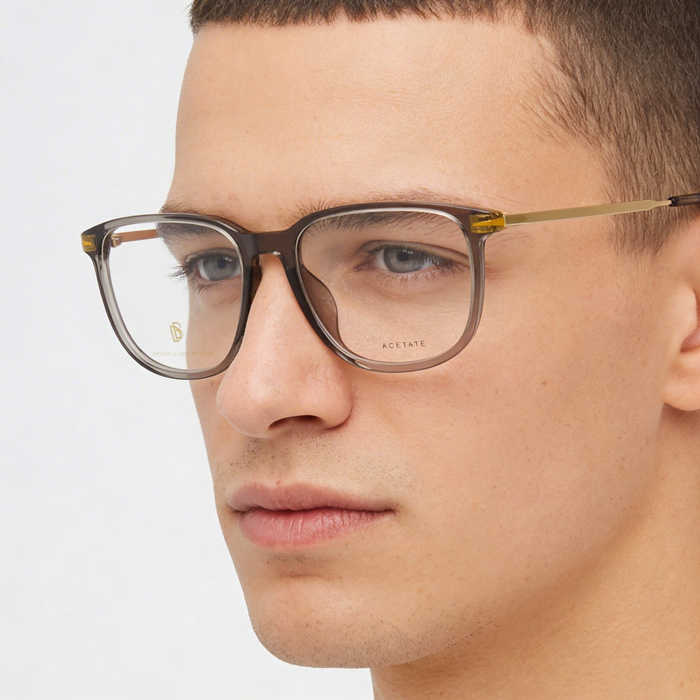 Gafas David Beckham Db 7074/F para hombre - Color de la montura: Gris Dorado, Material de la montura: Plástico, Ancho de la lente: 55 mm