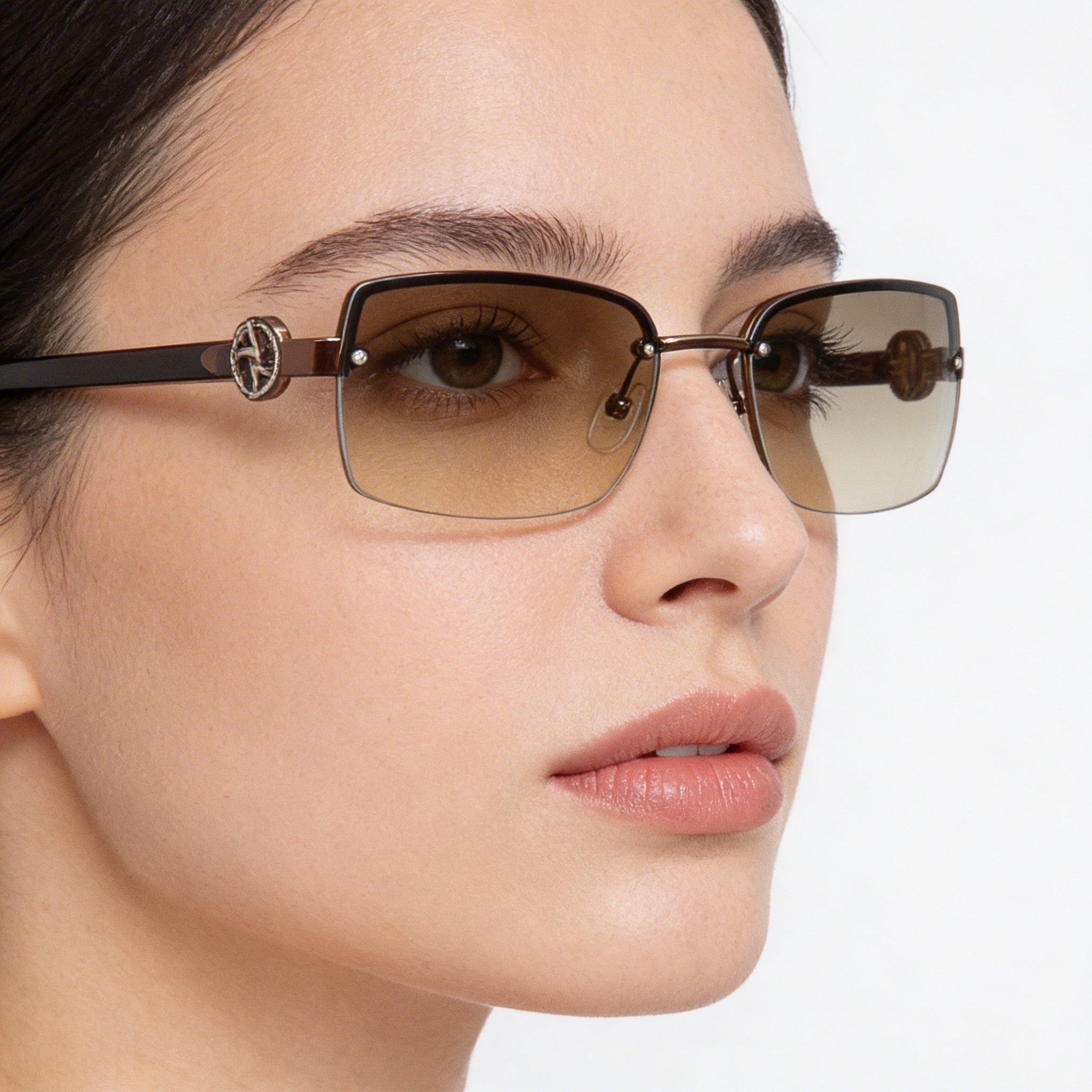 Marc Jacobs Casual Women's Gold Black Metal Frame Eyewear with Lenses, 54mm Lens Width, Photo 5