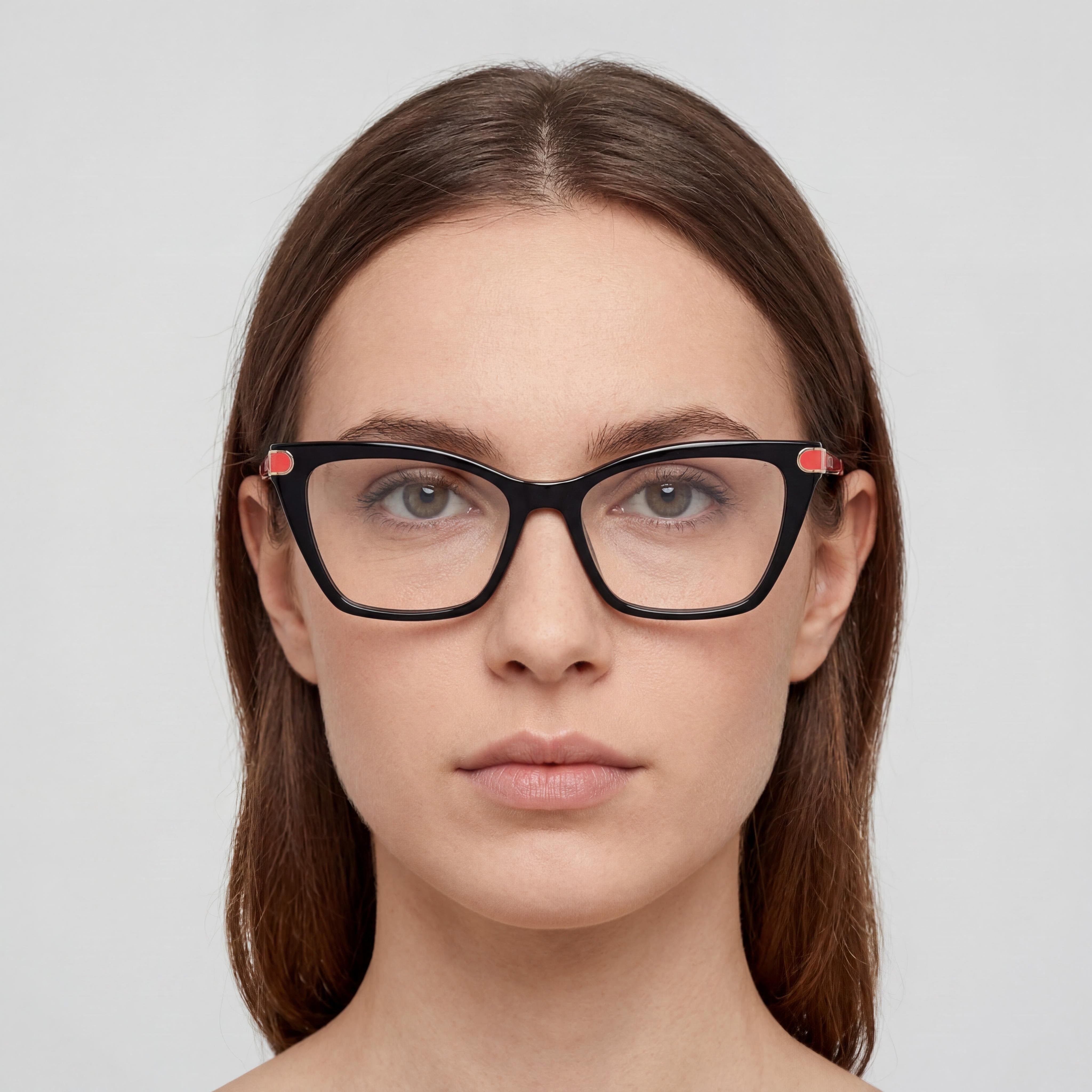 Max & Co. MODERNO Women's Shiny Black Plastic Eyeglasses, Lens Width 53, Bridge Width 16, Temple Length 140, Photo 4