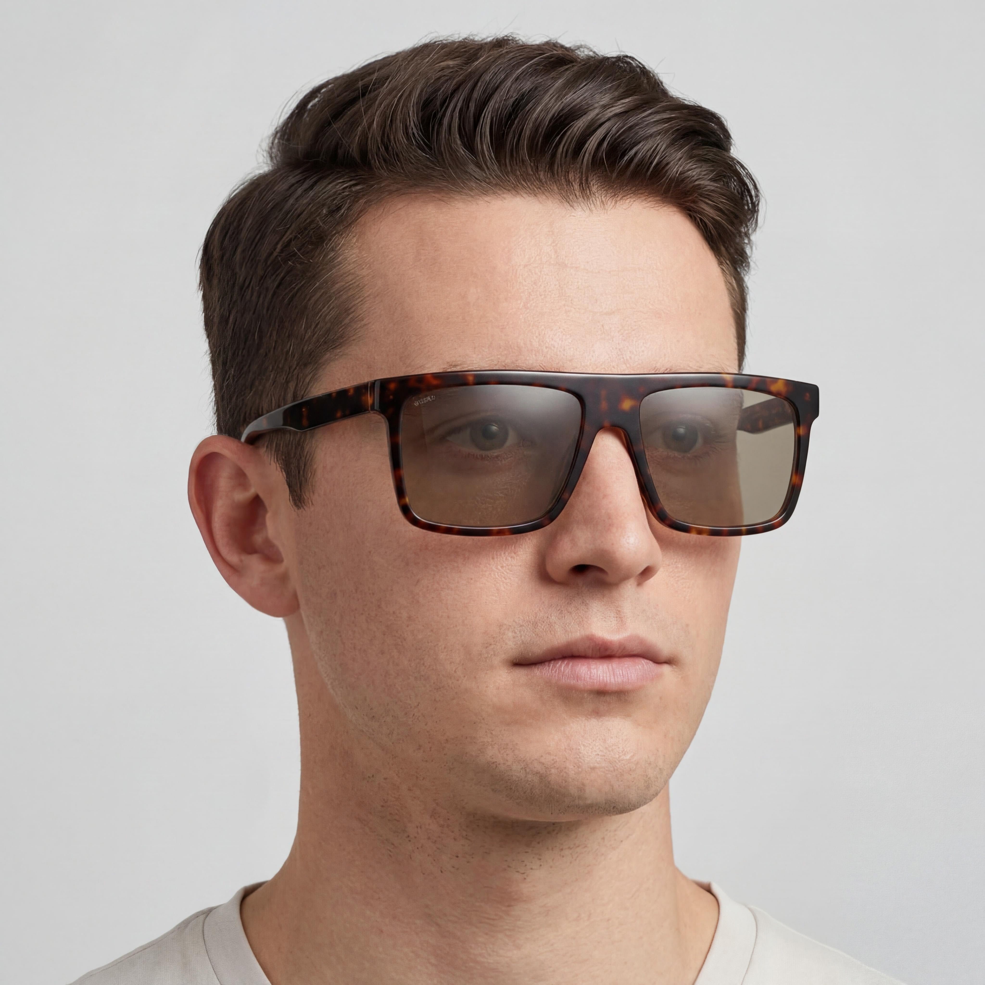 Hugo Boss BOSS 1440/O/S Gafas de sol de hombre Havana de acetato con montura completa polarizadas marrones 59mm, Photo 5