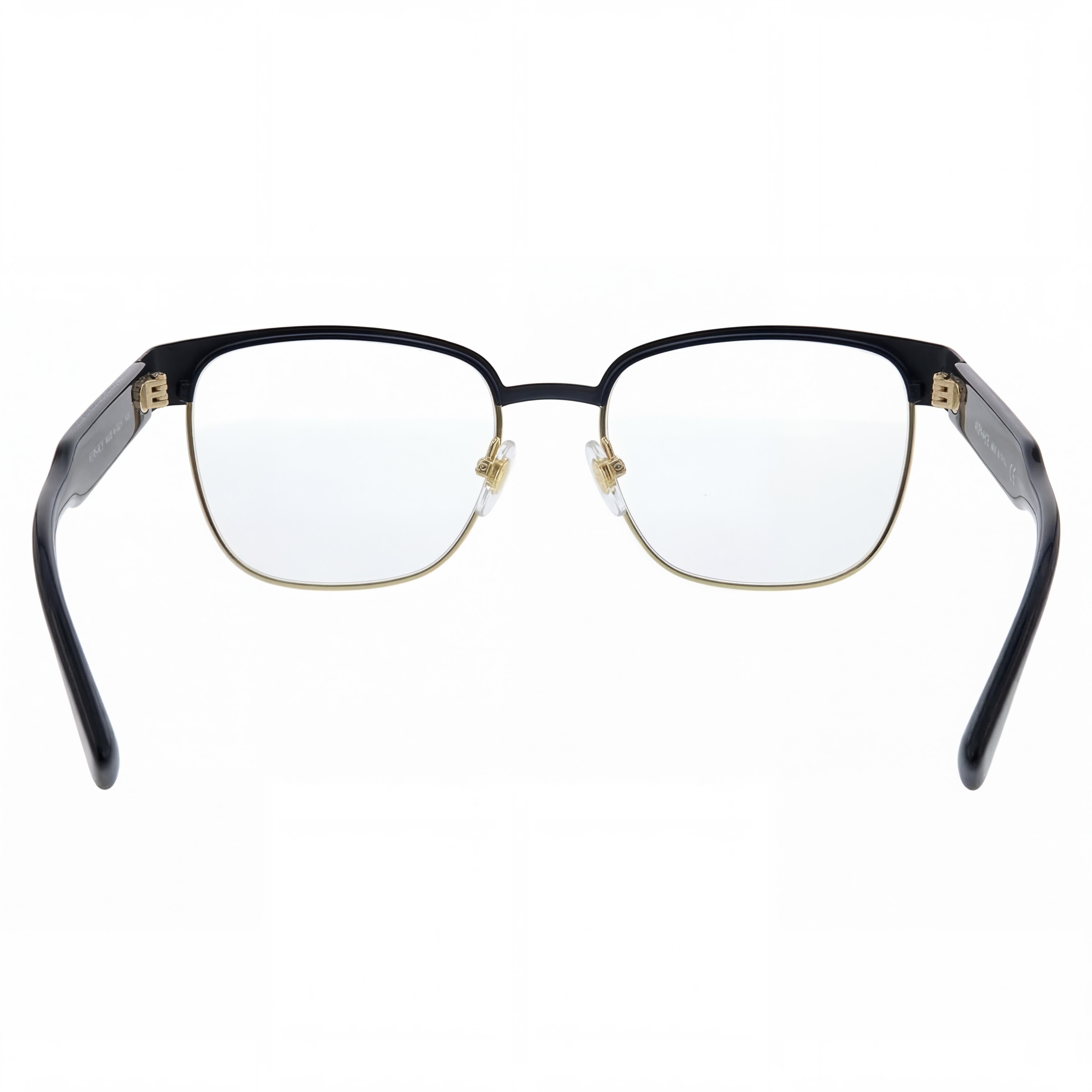 Gafas Versace Modern VE1264 Unisex con Montura Metálica Dorada y Negra Mate, Diseño Almohada, Lentes Transparentes 54mm, Photo 3