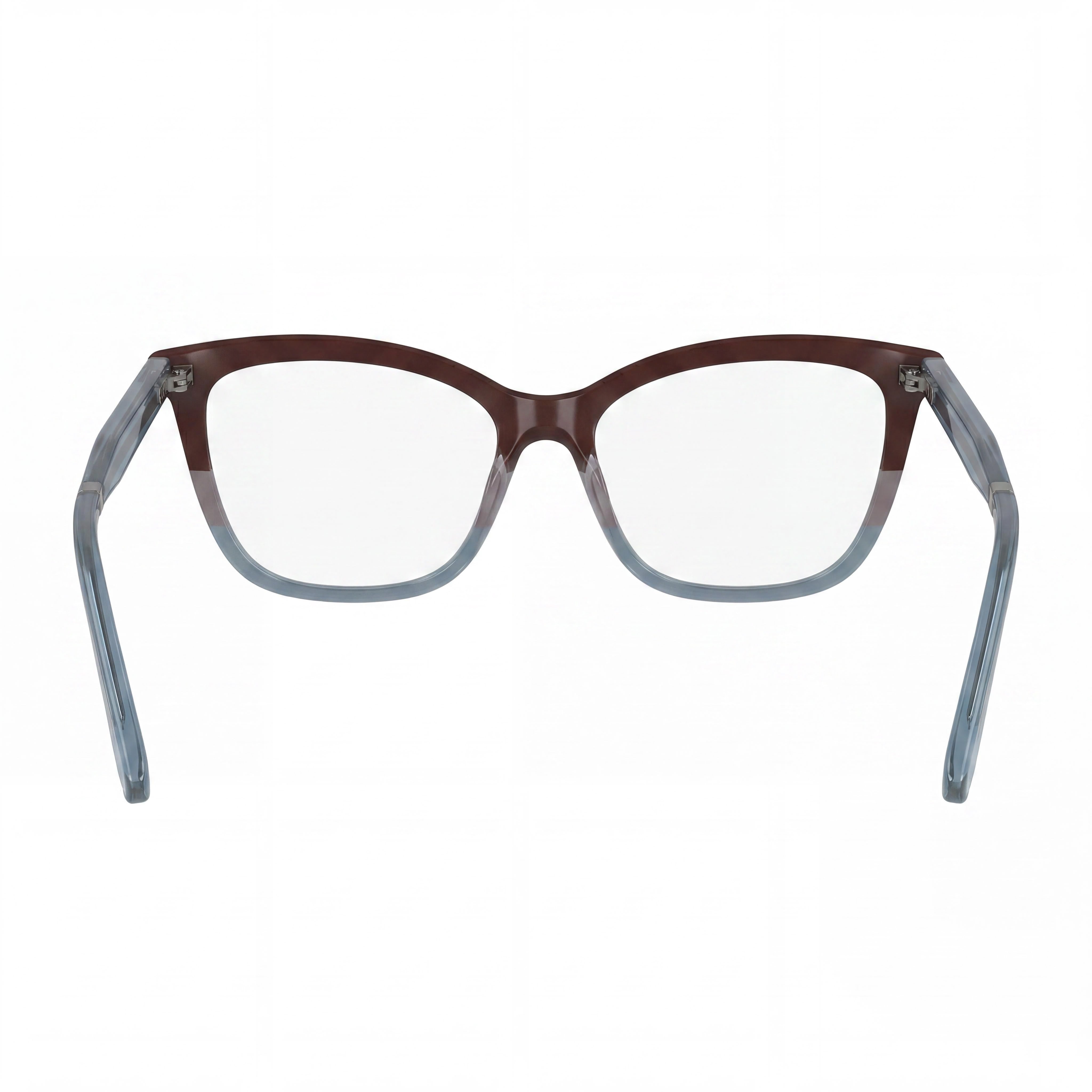 Calvin Klein Eyeglasses, Model CK23545, Unisex Full Rim Cat Eye Style, Acetate Frame, Brown/Grey/Avio, 53mm, Photo 4
