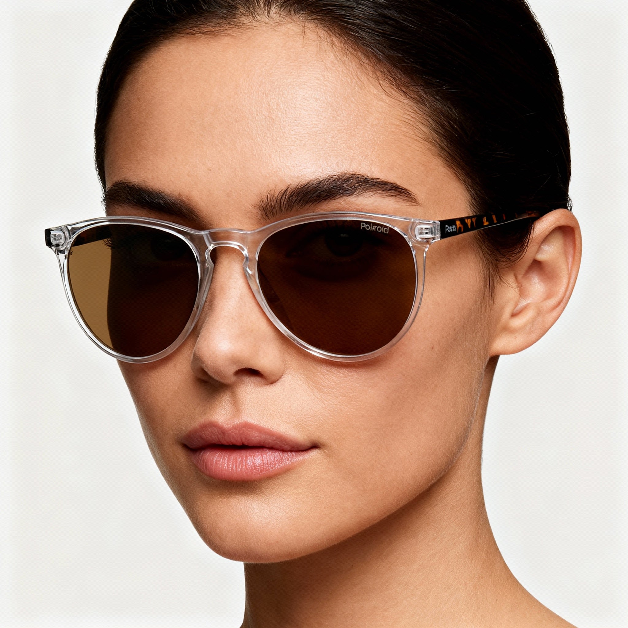 Polaroid Essential Women's Oval Polarized Polycarbonate Frame Tri Acetate Cellulose Lens Sunglasses Crystal Gold Bronze 54mm, Photo 4