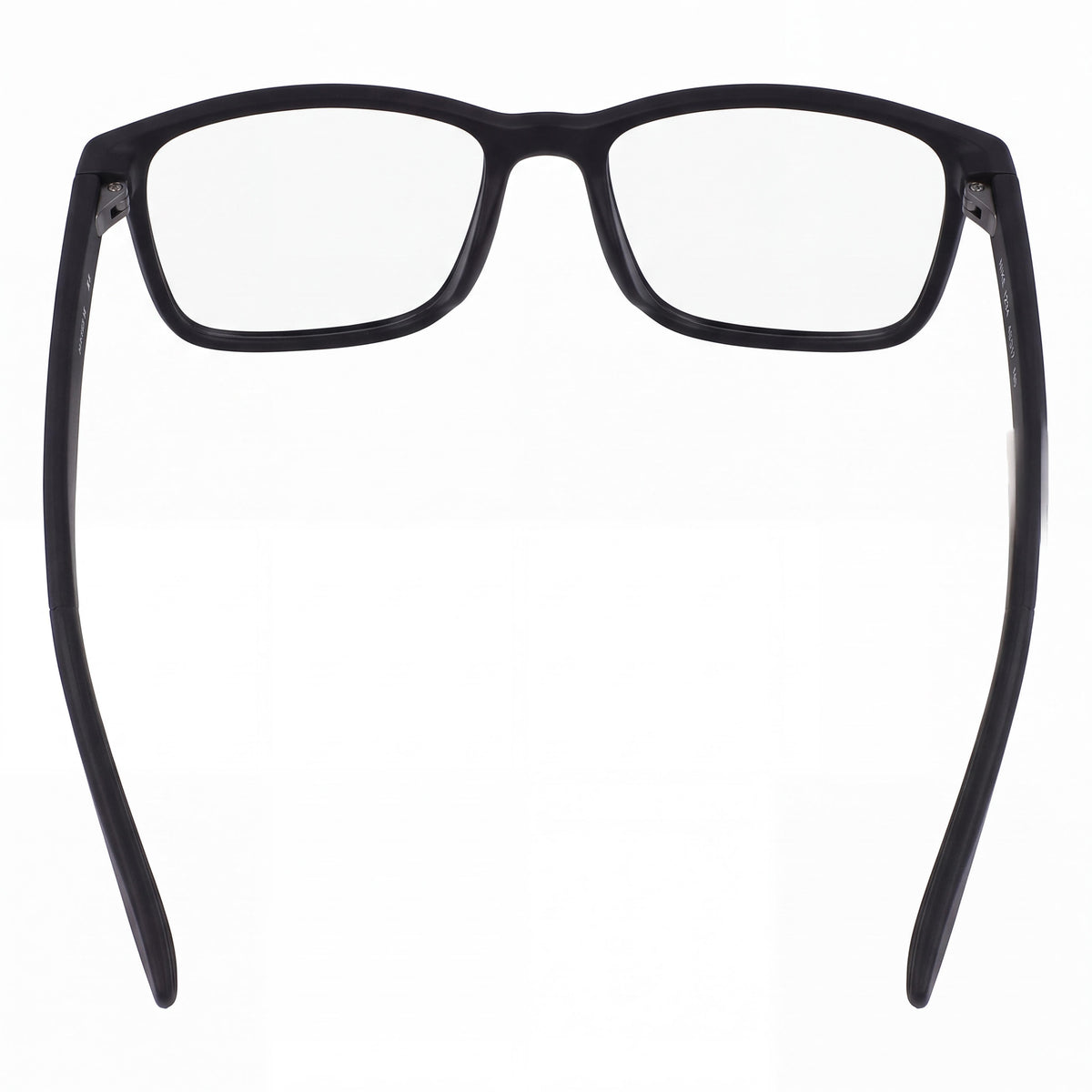Nike 7118 Unisex Classic Full Rim Rectangle Matte Black Plastic Eyeglasses with Clear Non- Lenses 55-14-140mm, Photo 4