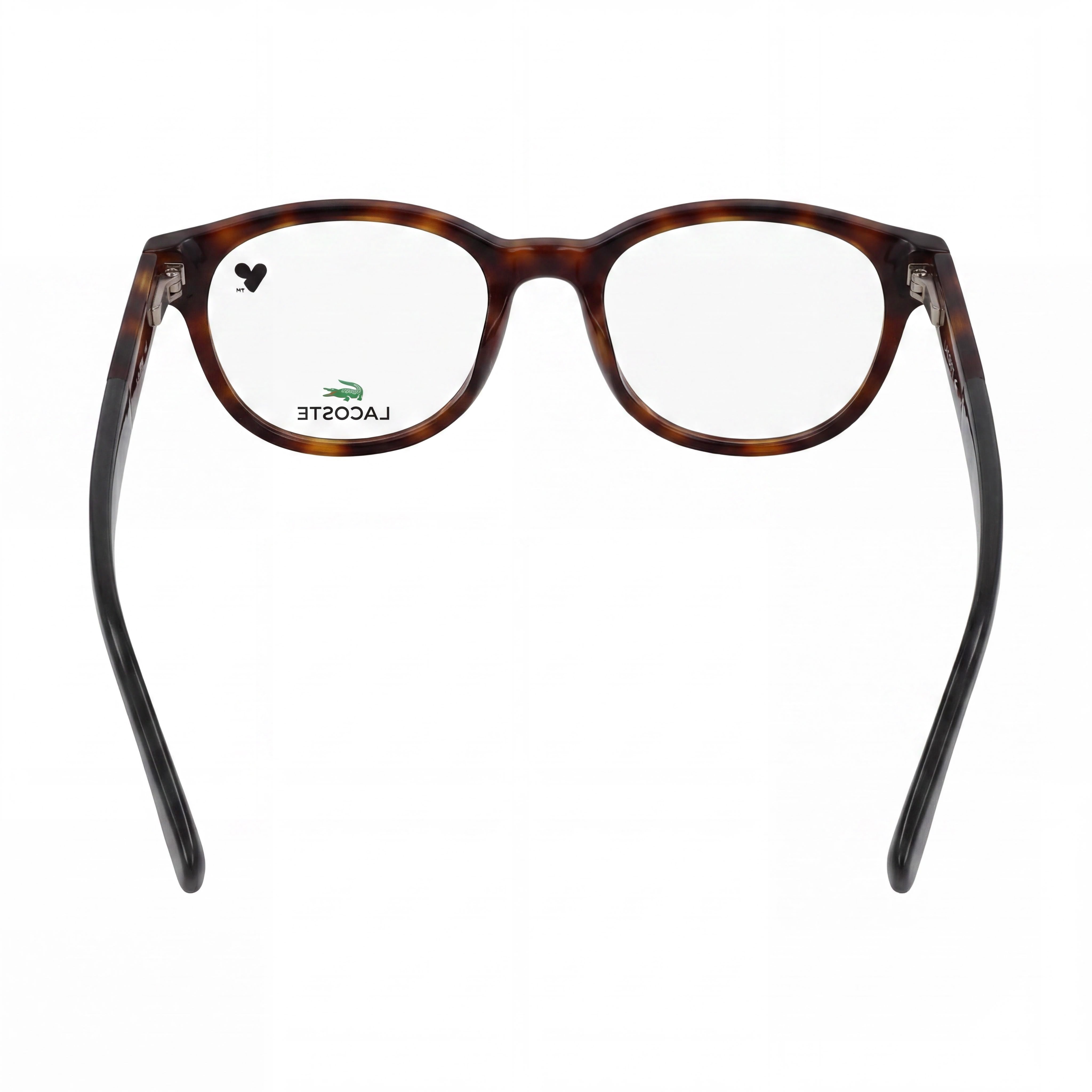 Lacoste L2921 Unisex Casual Style Eyewear with Havana Acetate Frame and Transparent Lenses 52mm, Photo 4