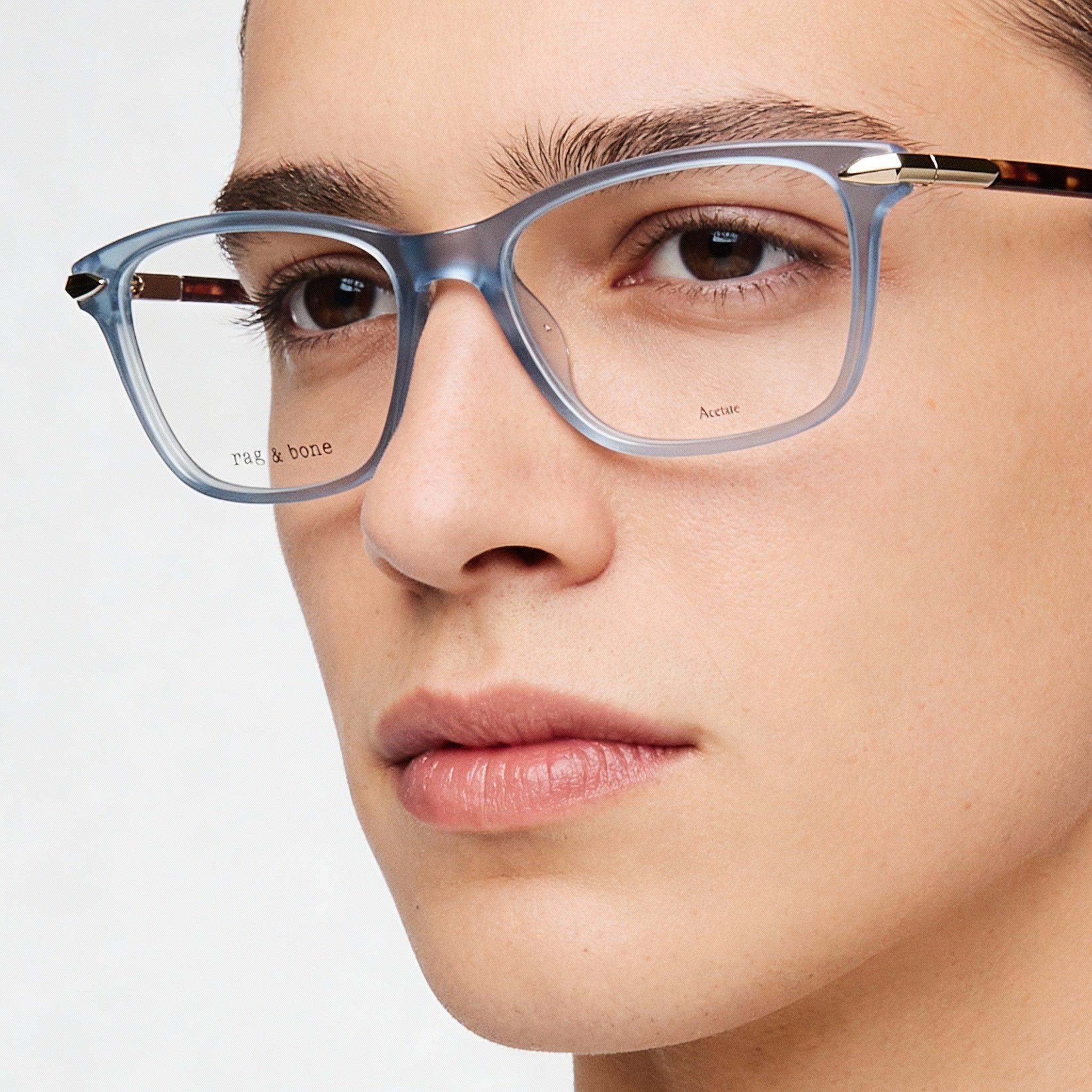 Gafas de lectura unisex Rag & Bone RNB3031 con montura multicolor y lentes blancas, Photo 4