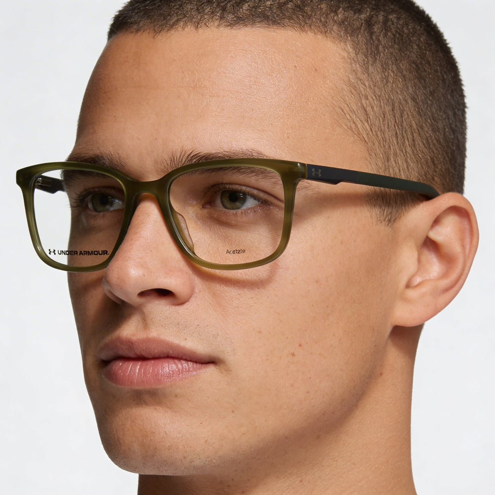 Gafas de sol Under Armour UA 5010 para hombre, duraderas, flexibles y ligeras, de plástico verde cuerno, 53-19-145 mm