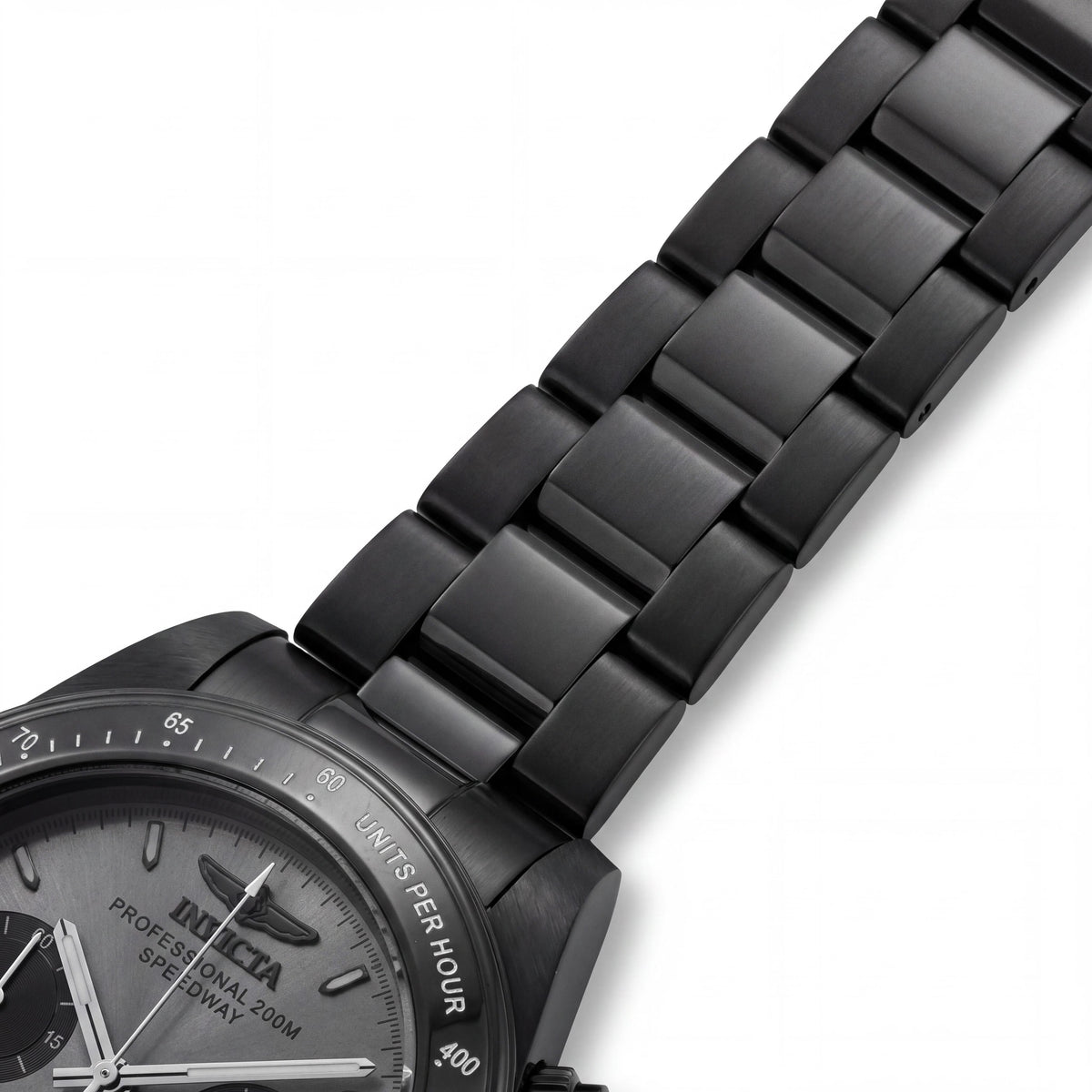 Reloj Invicta Speedway 36741 unisex, 39mm, de acero inoxidable, bisel negro, dial gris, cuarzo, 20 ATM resistente al agua, Photo 2