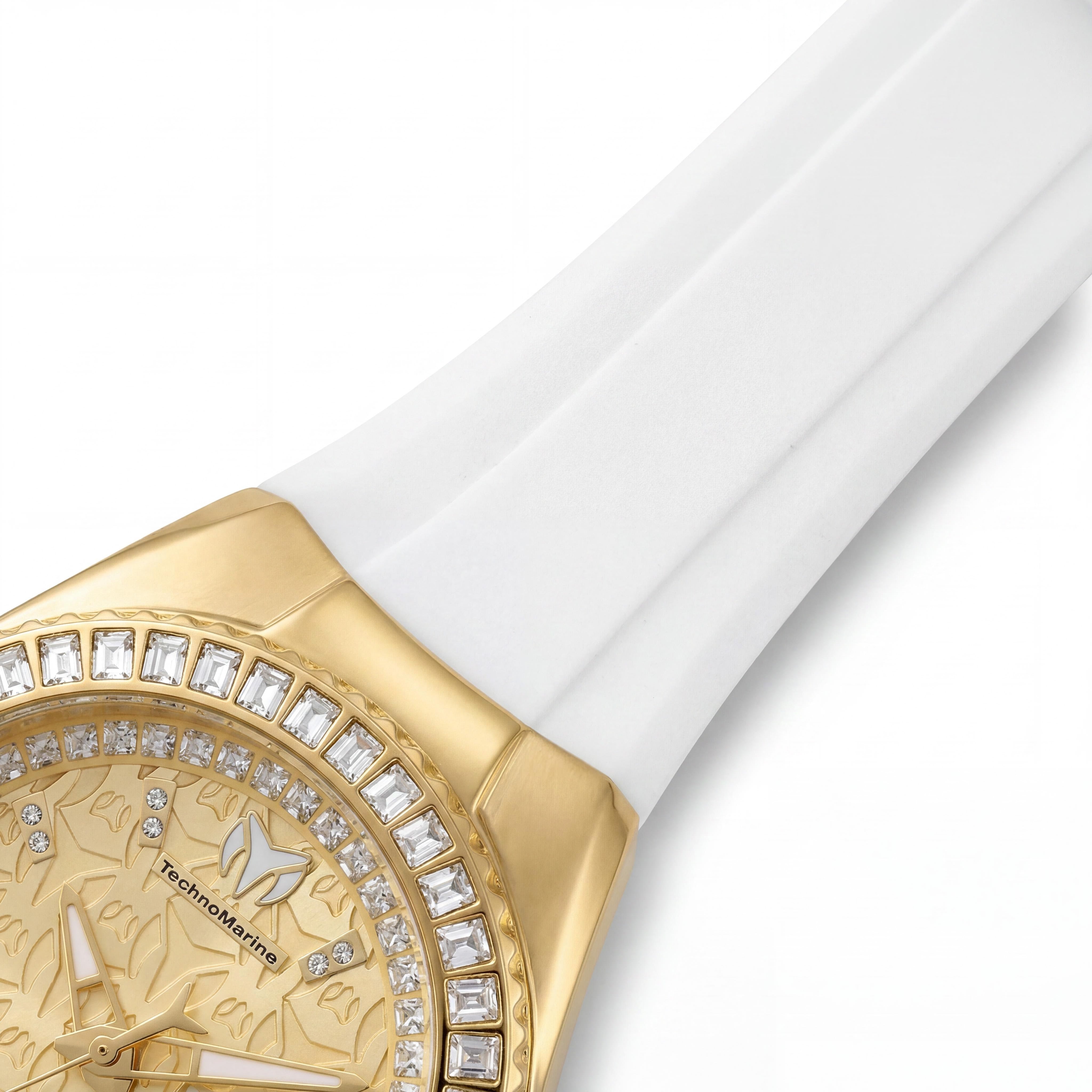 Technomarine Cruise TM-125040 Reloj de Cuarzo Unisex Dorado de Acero Inoxidable con Correa de Silicona 40mm, Photo 3