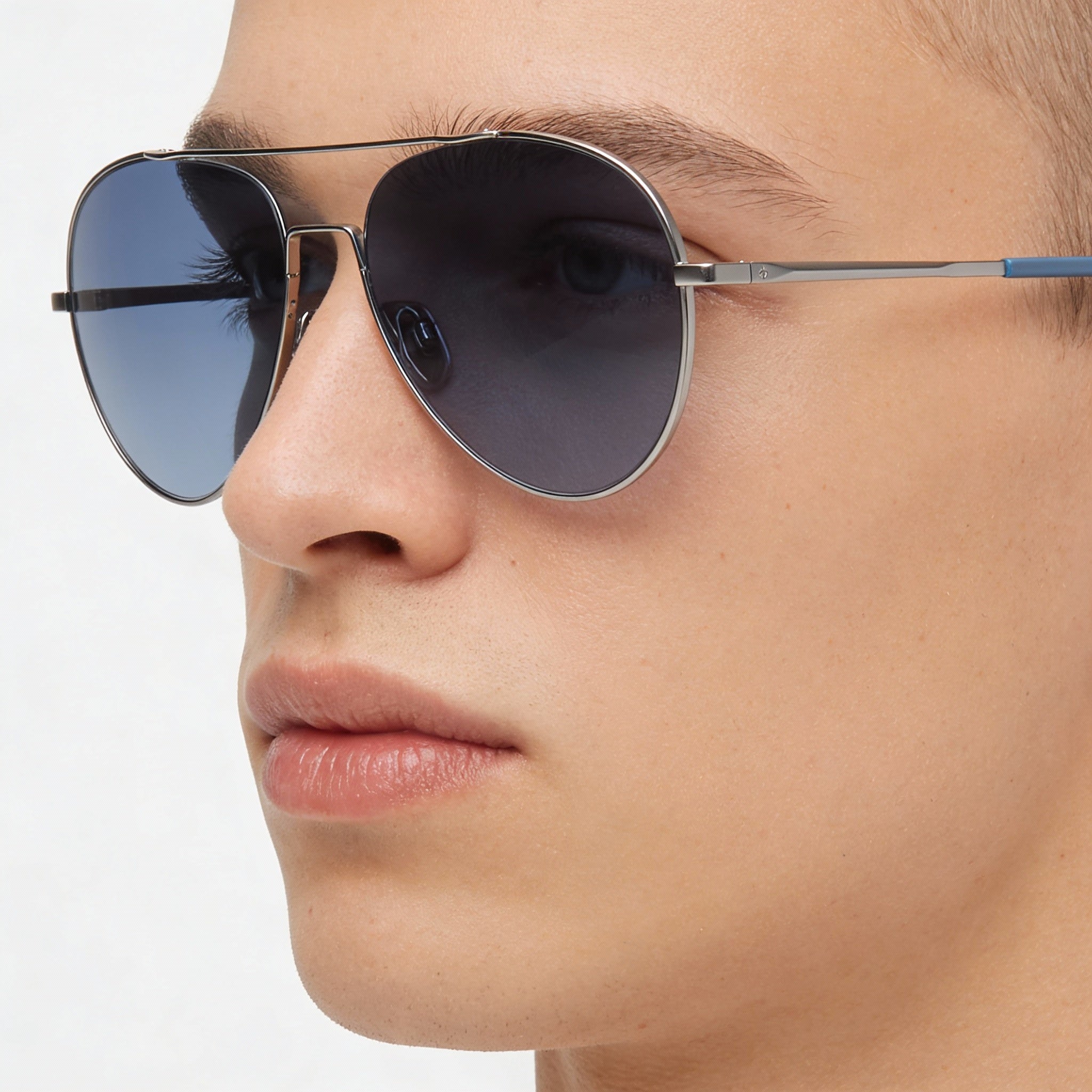 Gafas de sol unisex modernas rag & bone con montura de acero de aleación gris y lentes de policarbonato, 58 mm, Photo 5