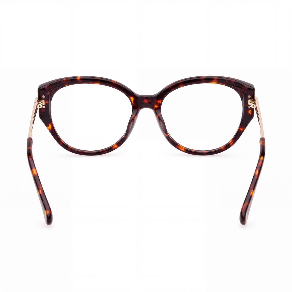 MaxMara Women's Mm5116 Plastic Frame Eyewear Dark Havana Shiny Pale Gold 52mm, Photo 3