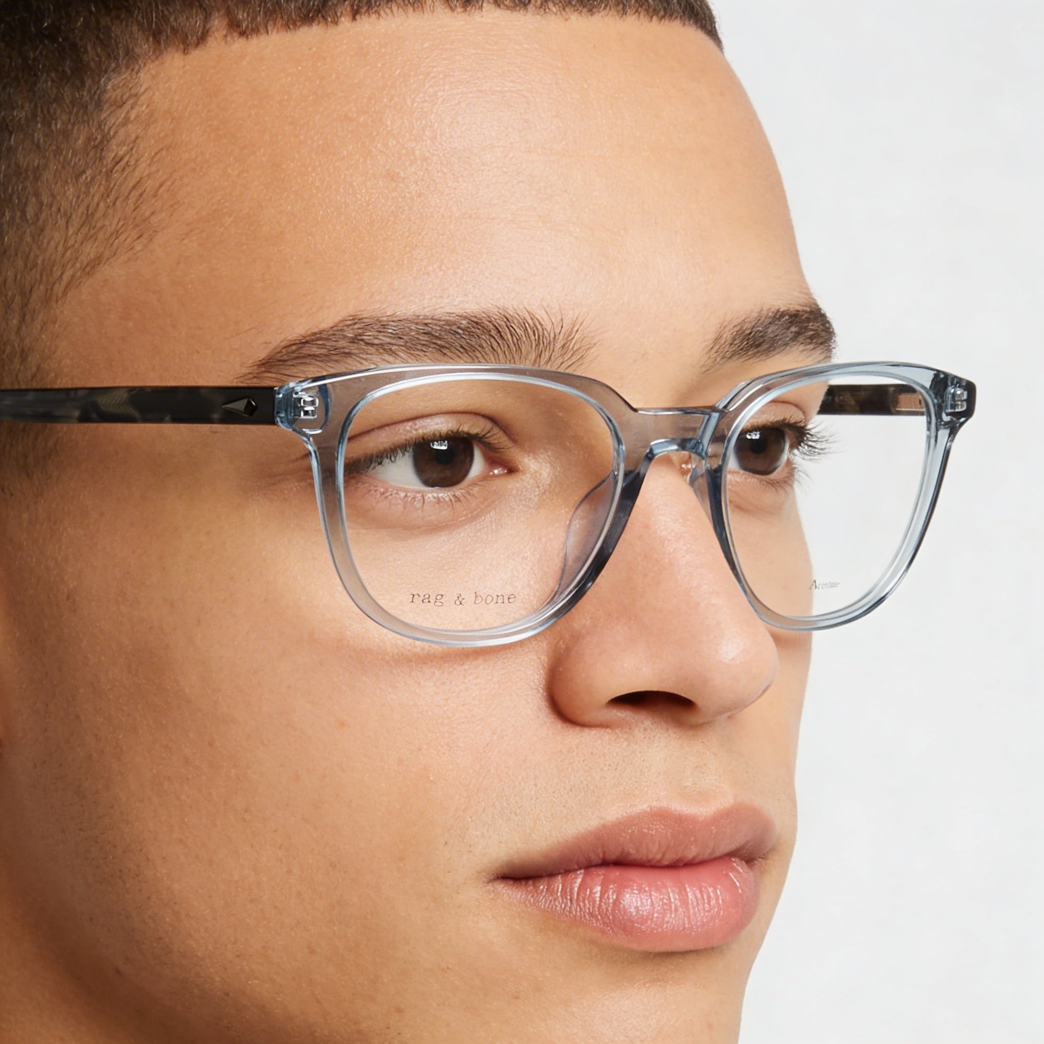 Monturas ópticas Rag & Bone RNB7052 para hombre, estilo casual, verdes, graduadas, lentes de 51 mm, puente de 18 mm, patillas de 145 mm, Photo 4