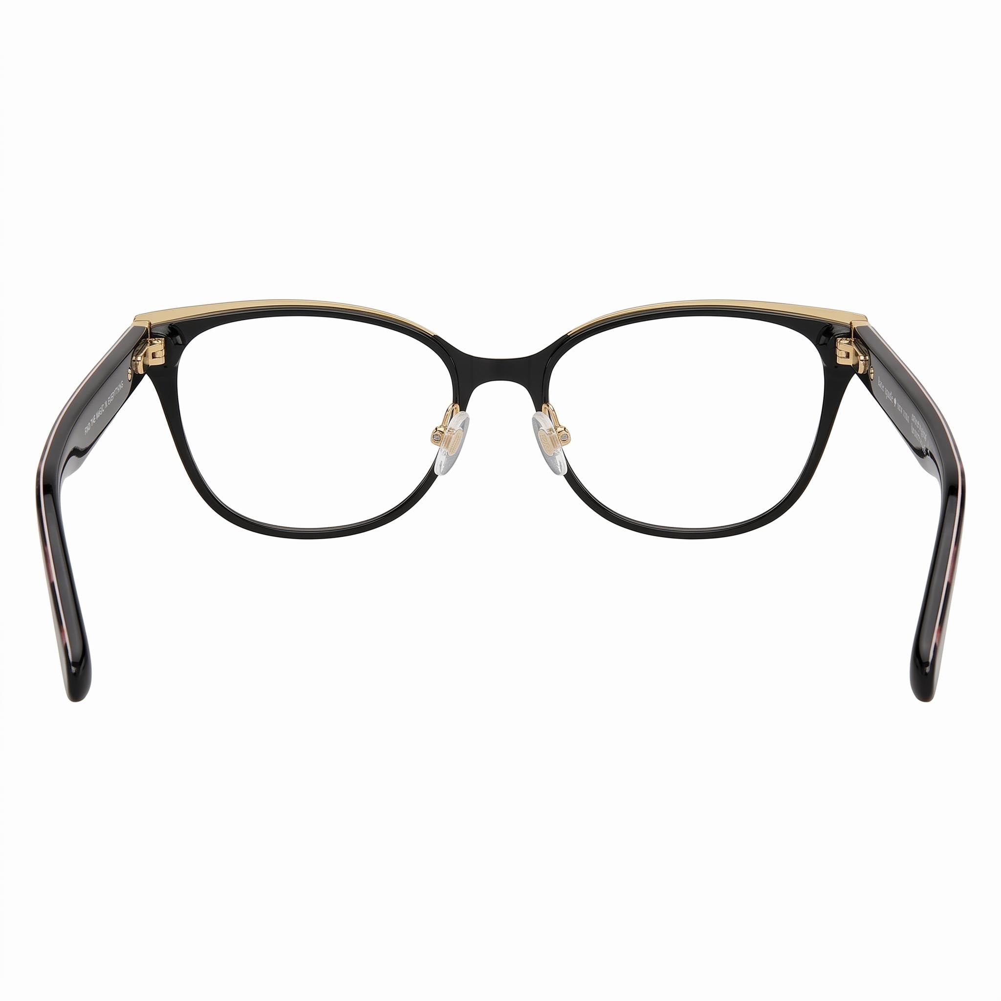 Kate Spade New York Vandra Gafas graduadas de metal negro con montura completa de ojo de gato para mujer 52-16-140, Photo 3