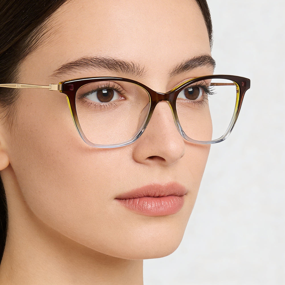 Gafas de vista DKNY Dk7010 para mujer, acetato, cristal, azul musgo, 53 mm
