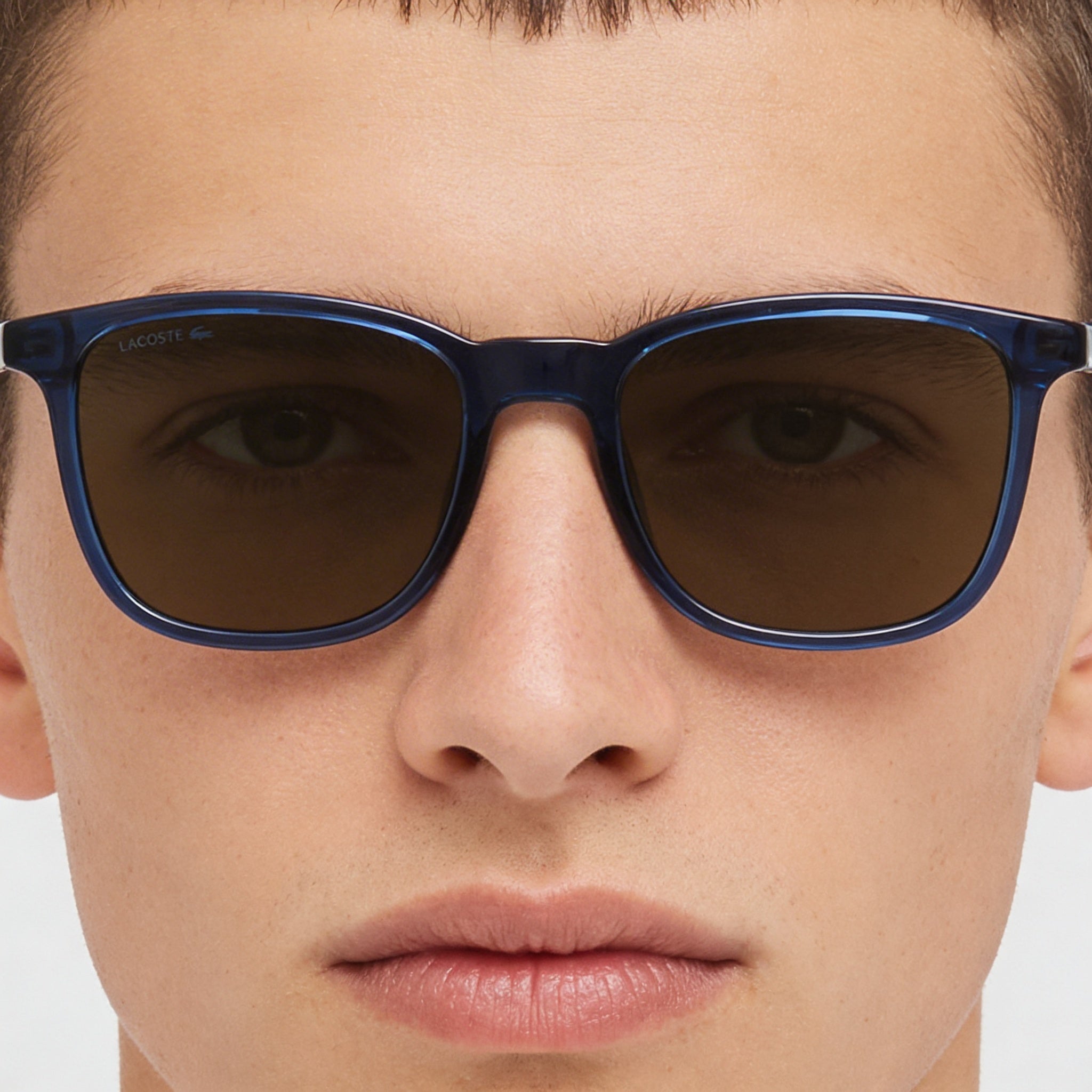 Lacoste Casual Unisex Transparent Blue Injected UV Protection Non-Polarized Sunglasses 53mm, Photo 4