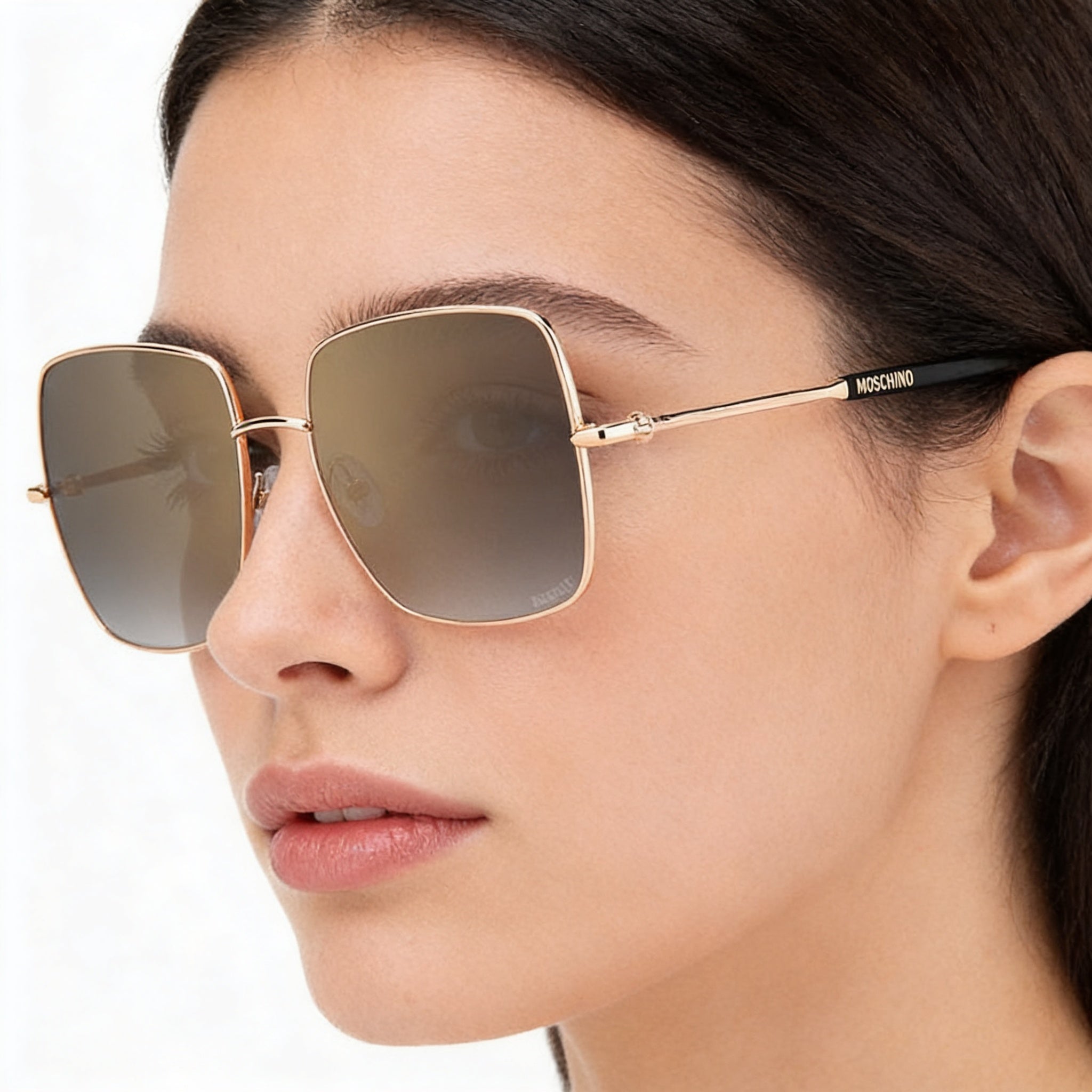 Gafas de sol Missoni Classic Glam de aleación de acero no polarizadas para mujer, 100 % UV, montura gris oro rosa, lentes oro rosa de 58 mm, Photo 4