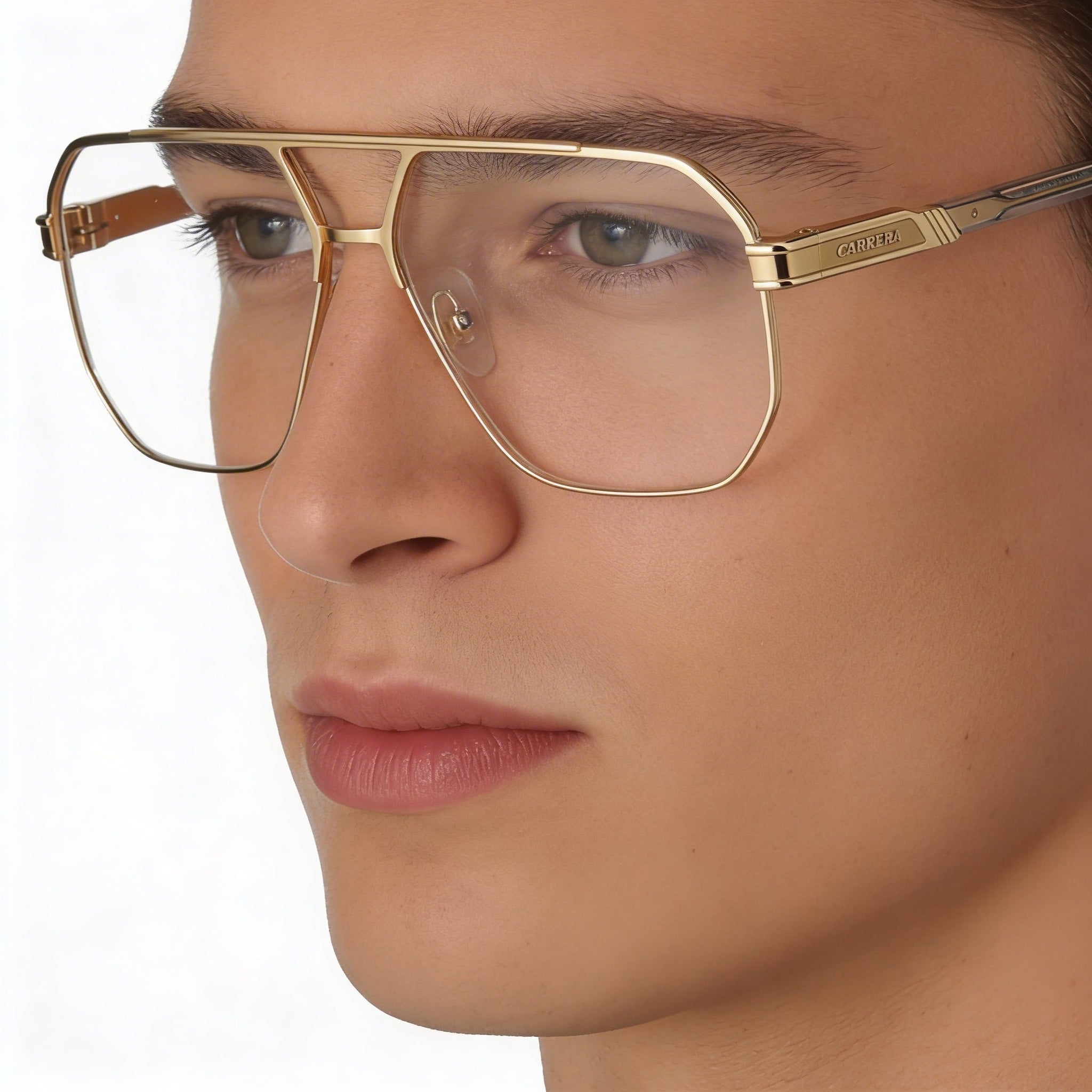 Carrera 1135 Men's Modern Style Gold Frame Alloy Steel Construction with Polycarbonate Lenses 60mm, Photo 4