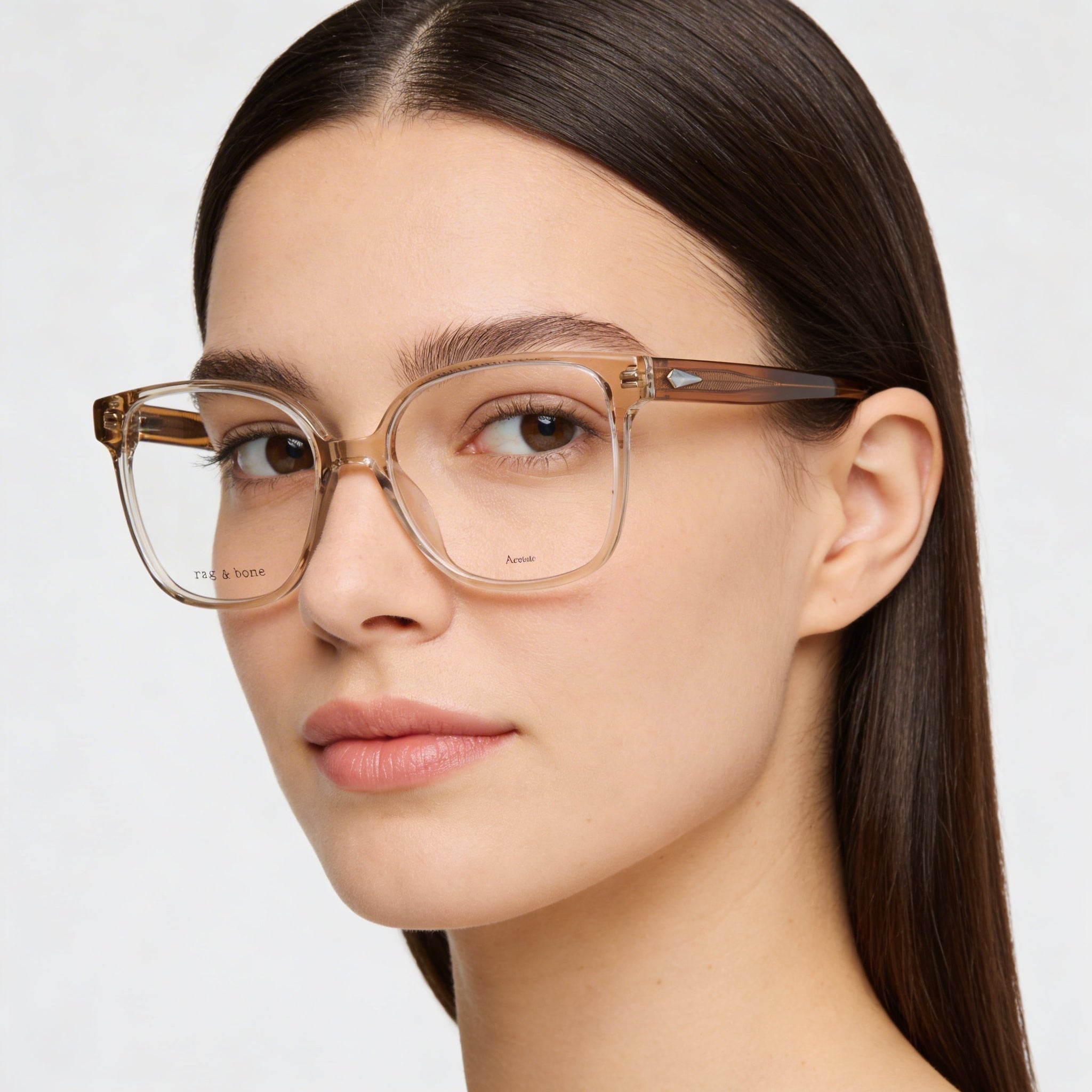 Rag & Bone Modern Women's Sunglasses with Injected Beige Frame and Polycarbonate Lenses 54mm, Photo 5