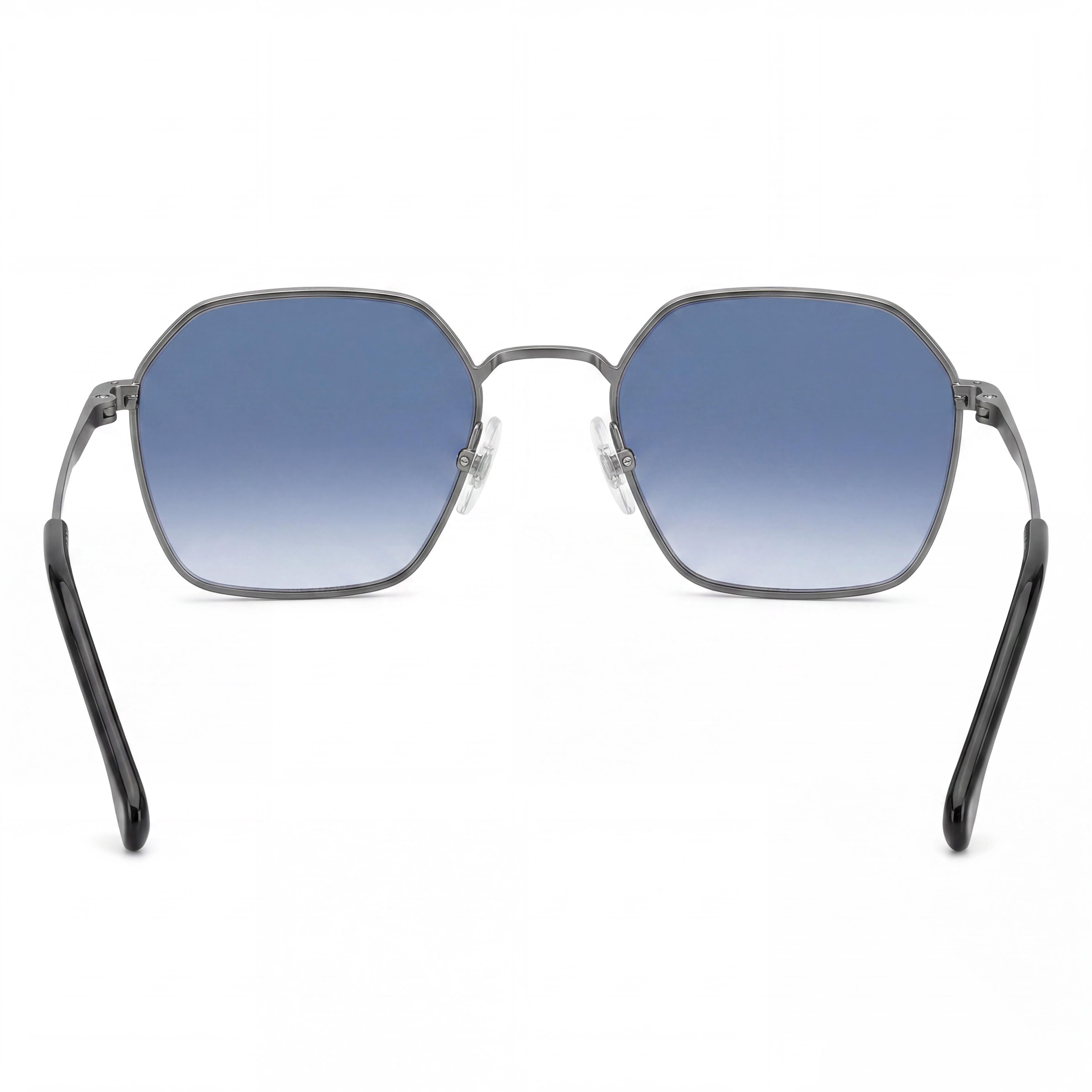 Gafas de sol Carrera Casual para hombre de acero inoxidable, rutenio mate, no polarizadas, sombreado azul oscuro 53 mm, 100 % protección UVA y UVB, Photo 3